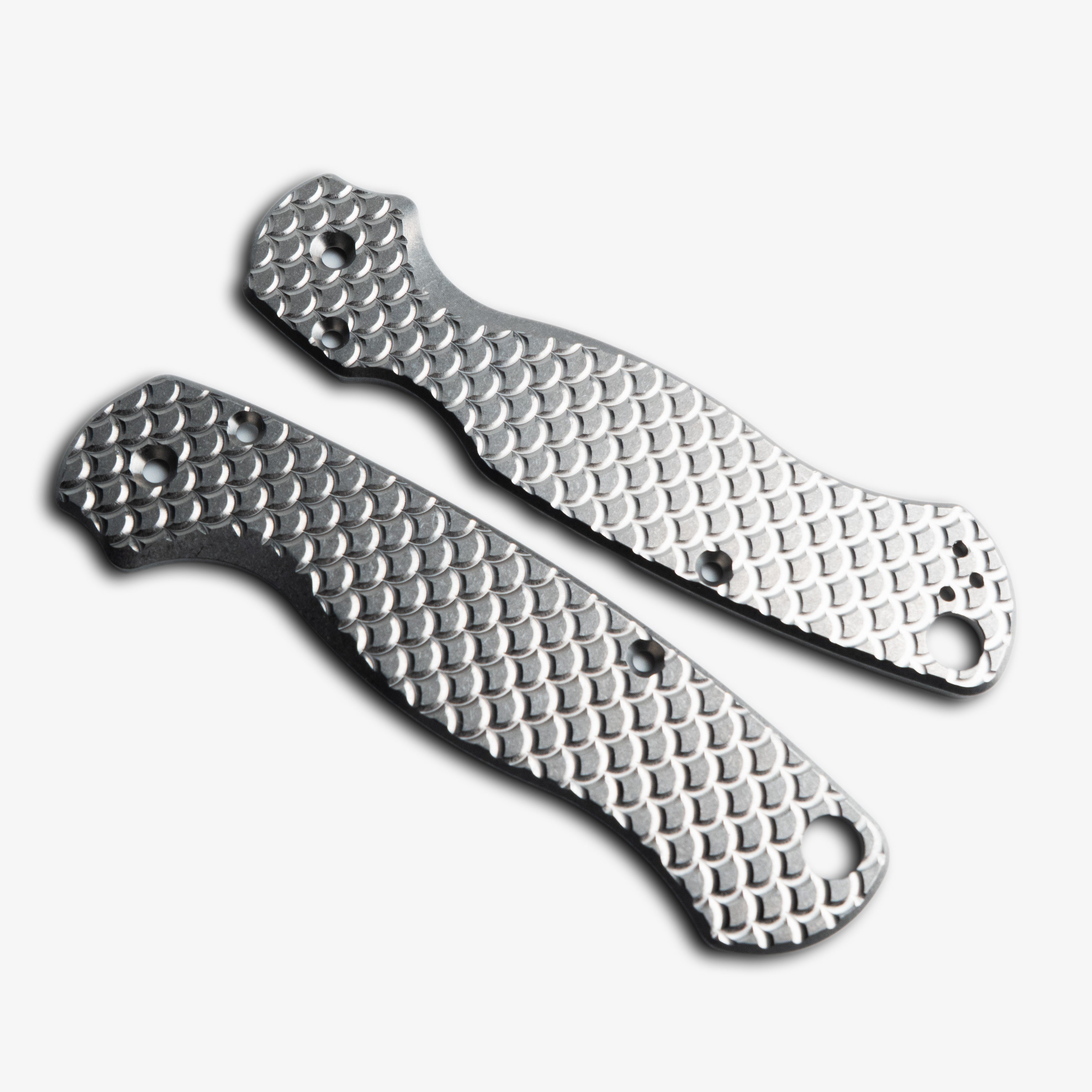 Milled Titanium Scales for Spyderco Paramilitary 2 Knife
