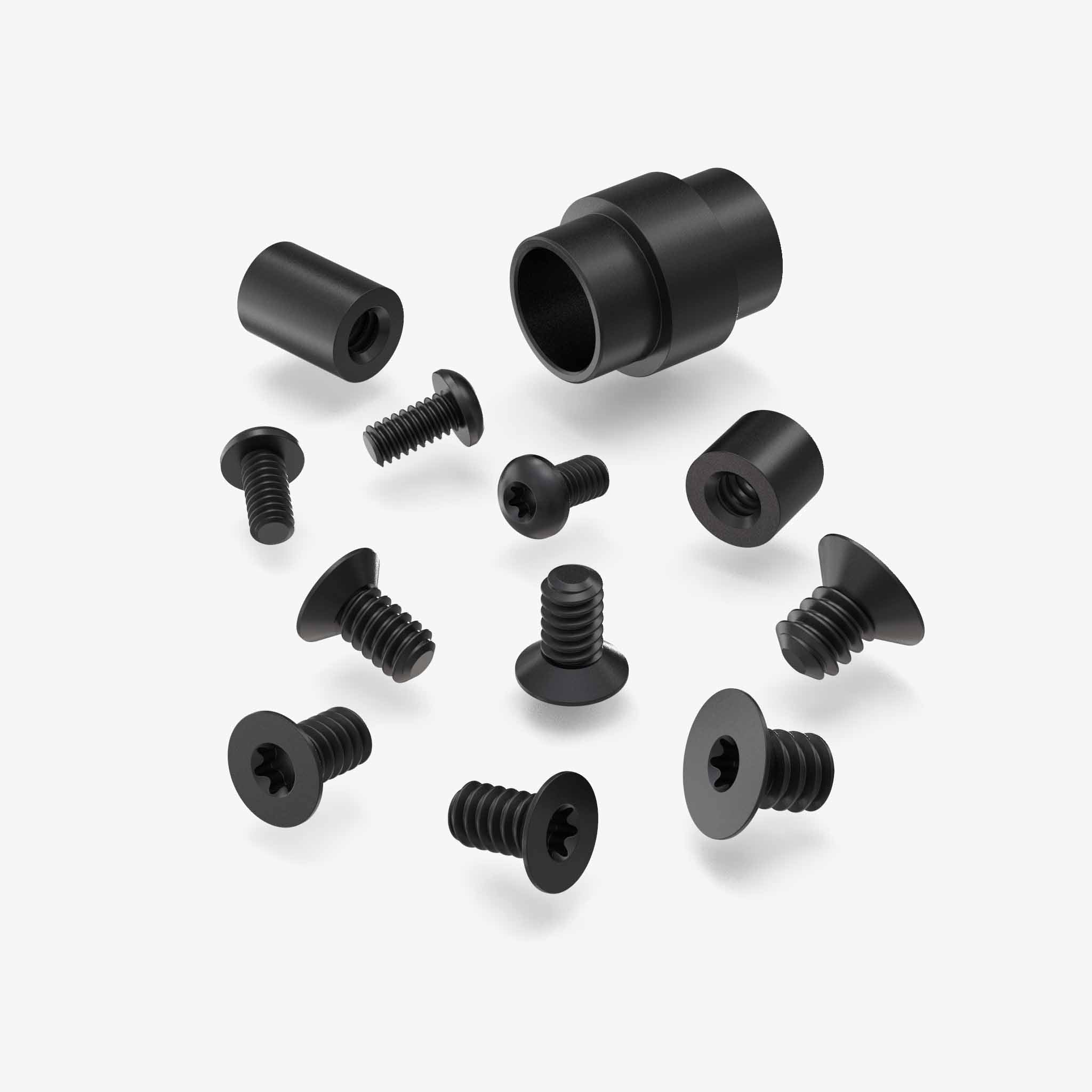 Steel Replacement Hardware Kit - Spyderco Paramilitary 2 Knife-Hardware-Spyderco-Black Oxide-Flytanium