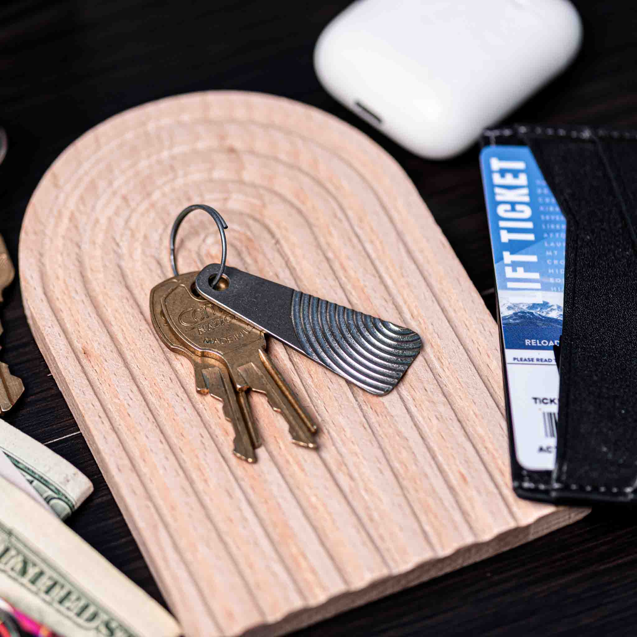 Textured Titanium Tags - Keychain, Keyring, Accessories