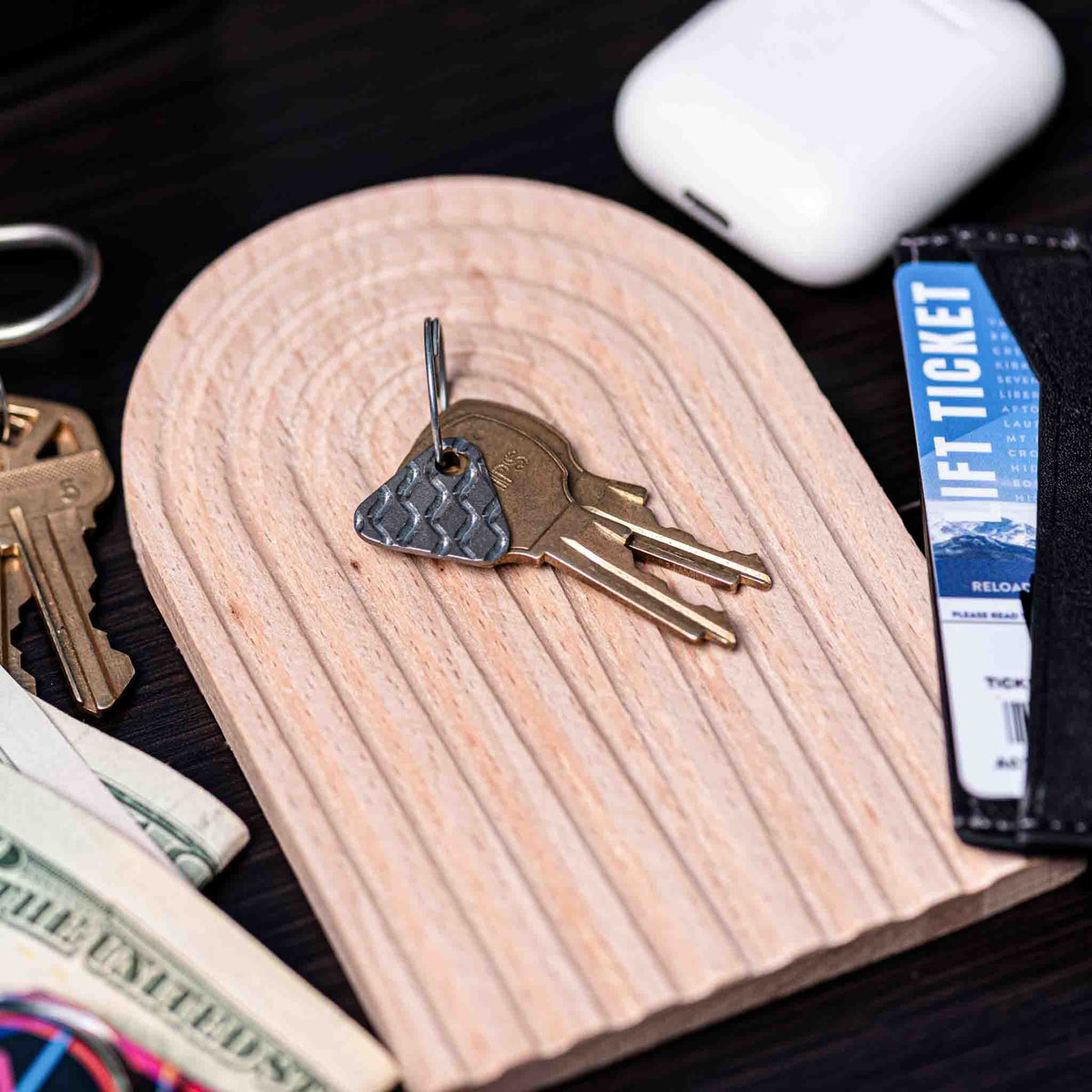 Textured Titanium Tags - Keychain, Keyring, Accessories