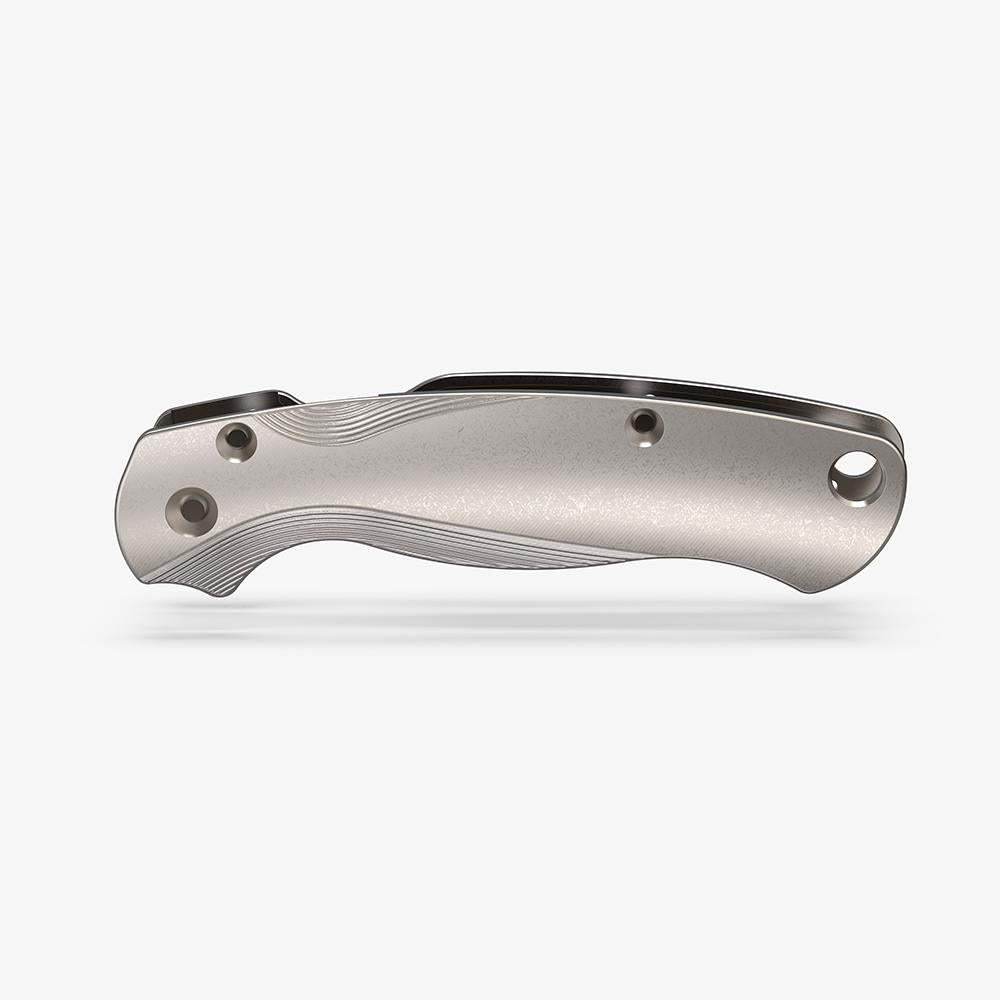 Titanium Flytanium Lotus scales for the Spyderco Paramilitary 2 knife.