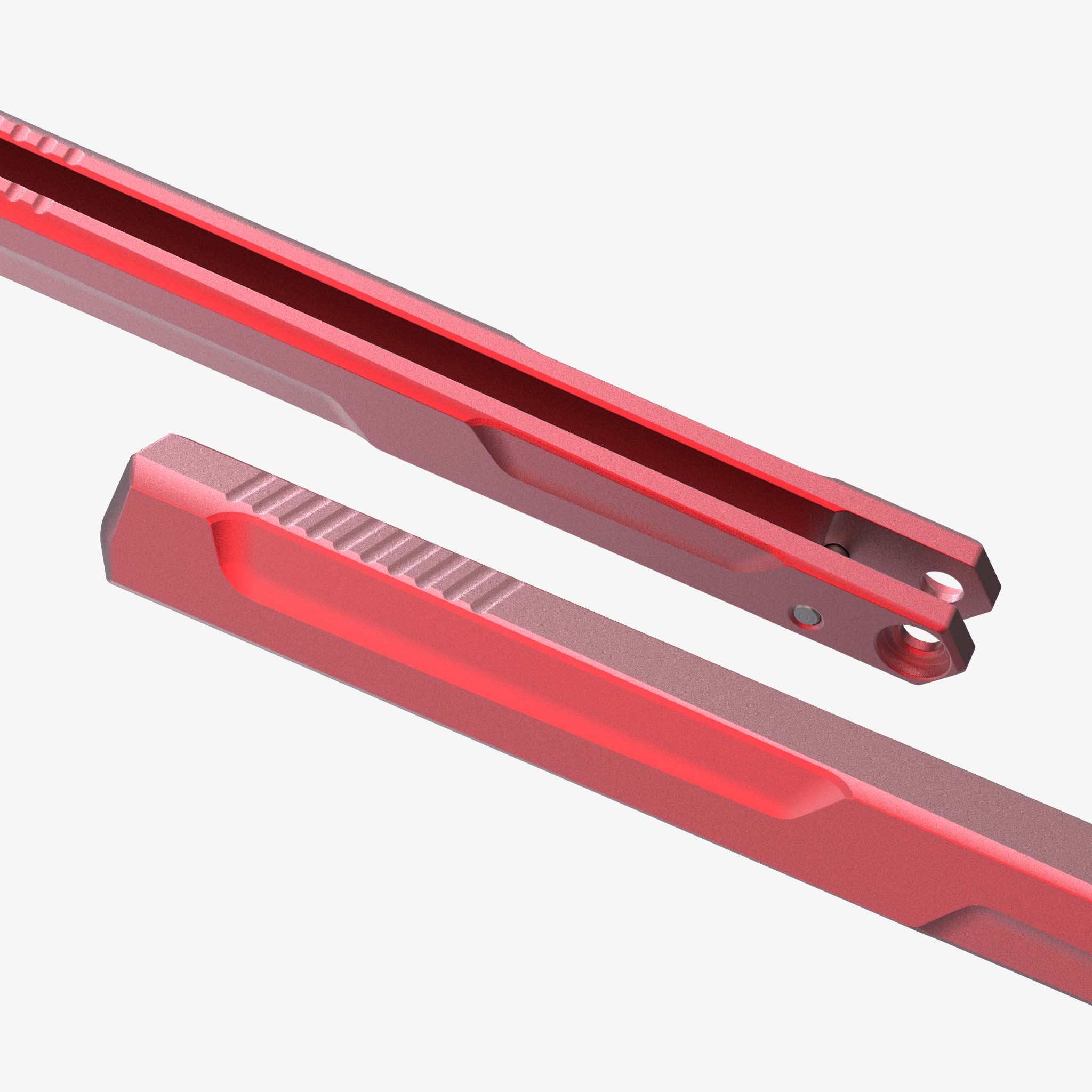 Aluminum v1.5 Handles for the Kershaw Lucha Balisong-Red Alert
