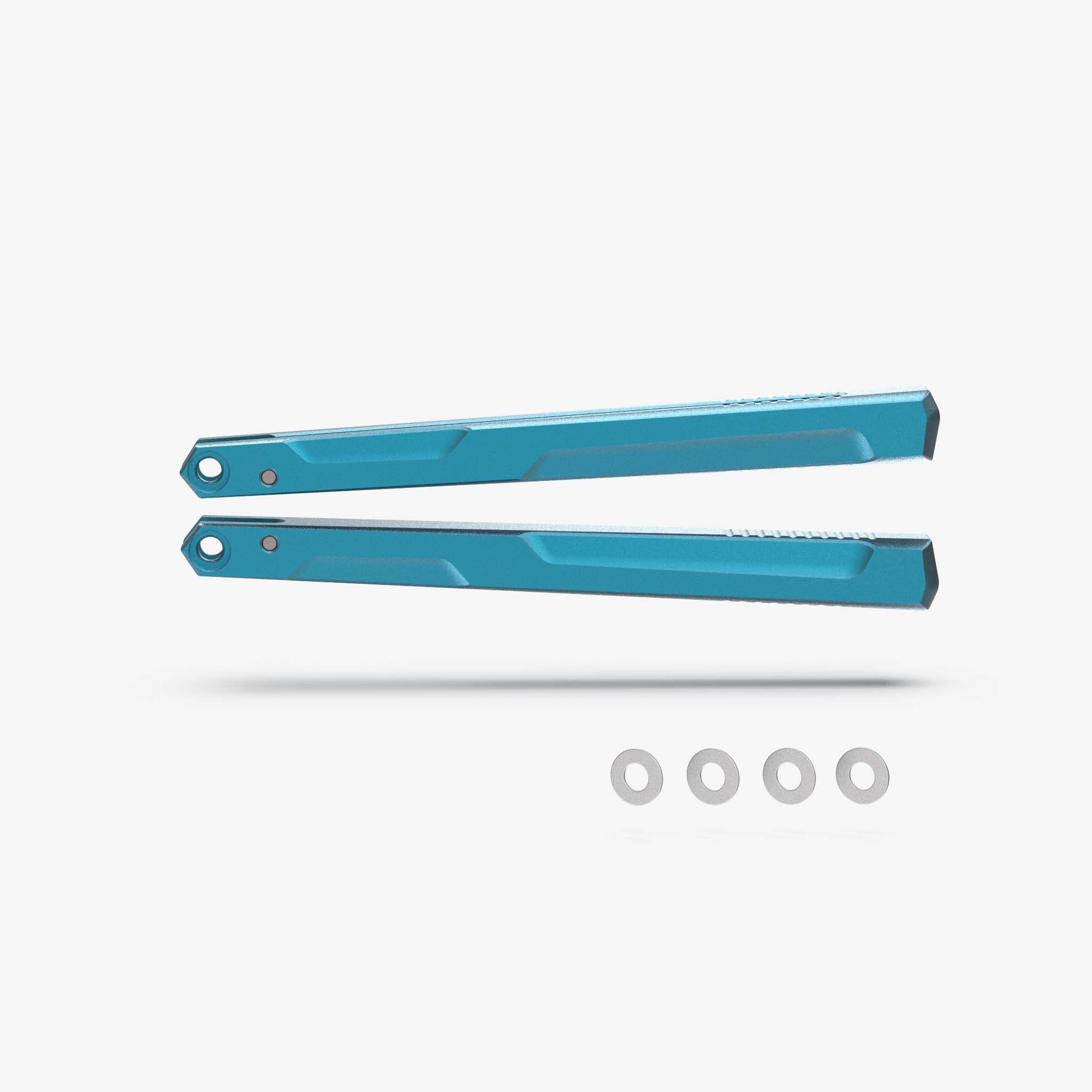 Aluminum v1.5 Handles for the Kershaw Lucha Balisong-Solar Blue