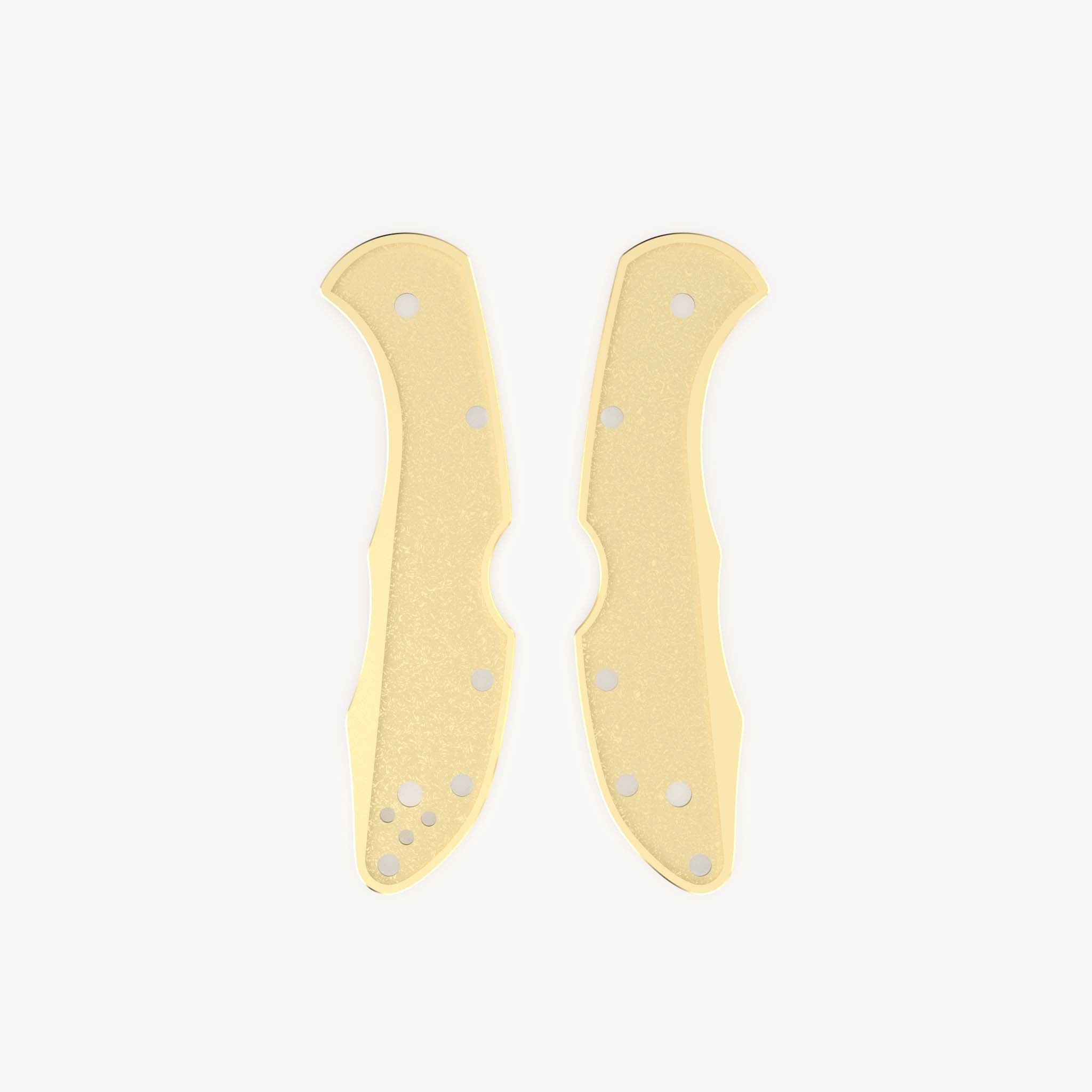 Brass Scales for Spyderco Delica Knife-Brass Stonewash