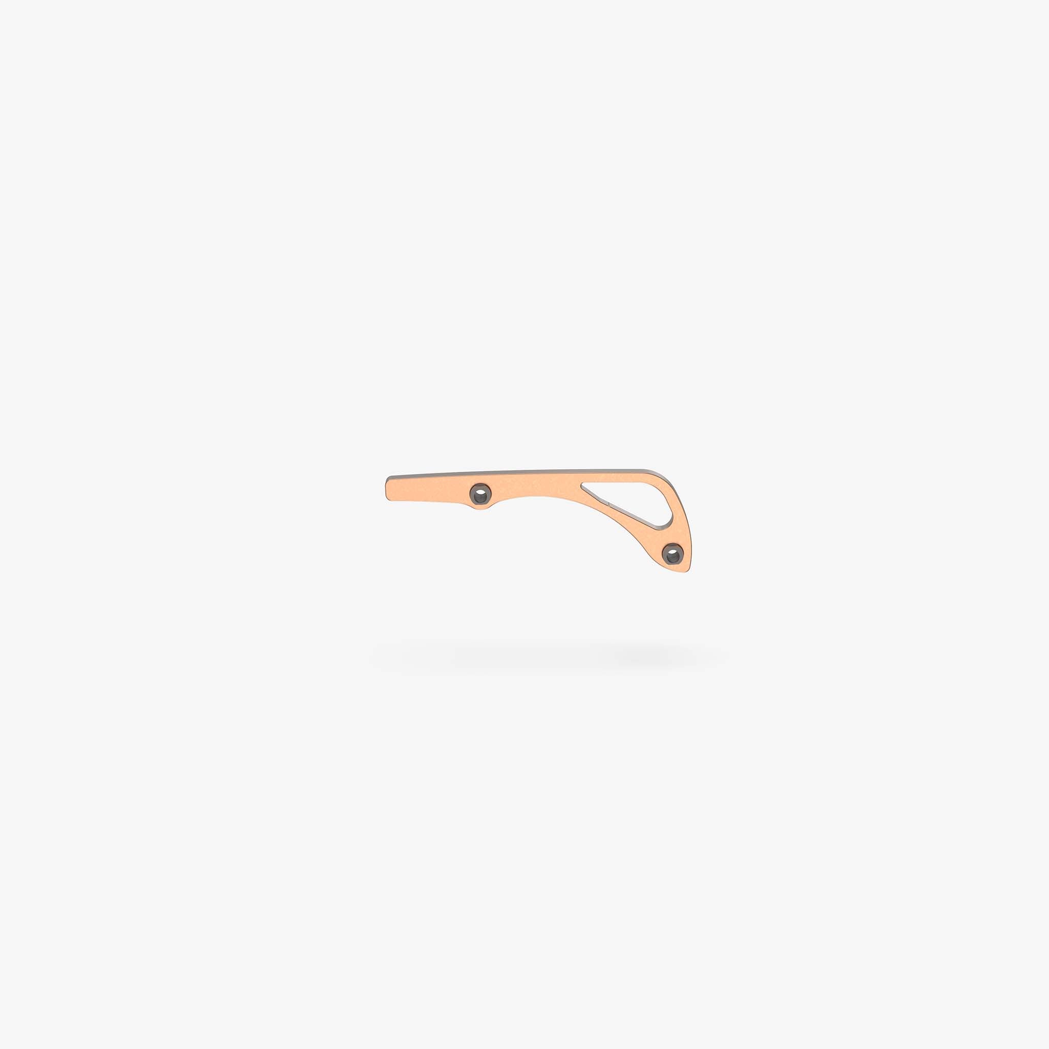 A backspacer made from copper for the Benchmade Bugout knife.