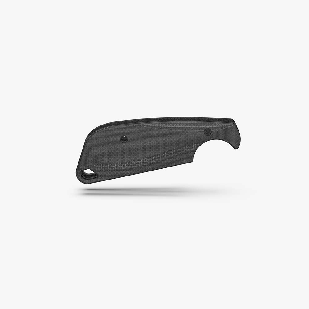 Back view of the Flex scales for the CRKT Minimalist in black micarta.