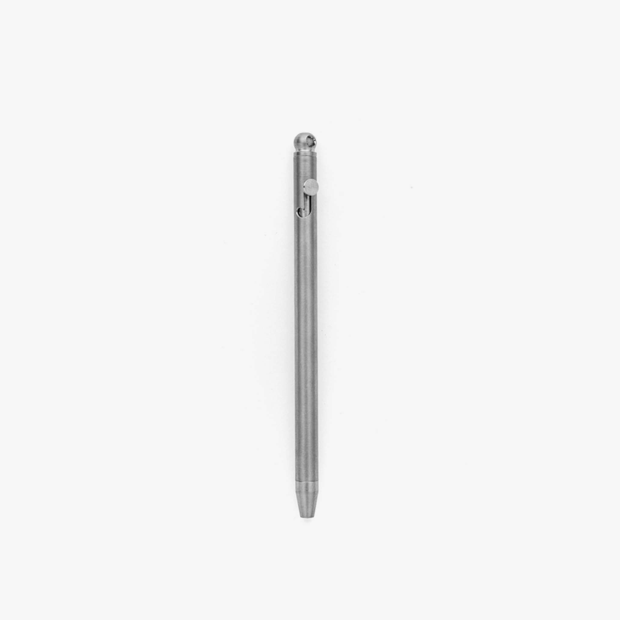 Titanium Mini Bolt-Action Pen-Titanium Stonewash