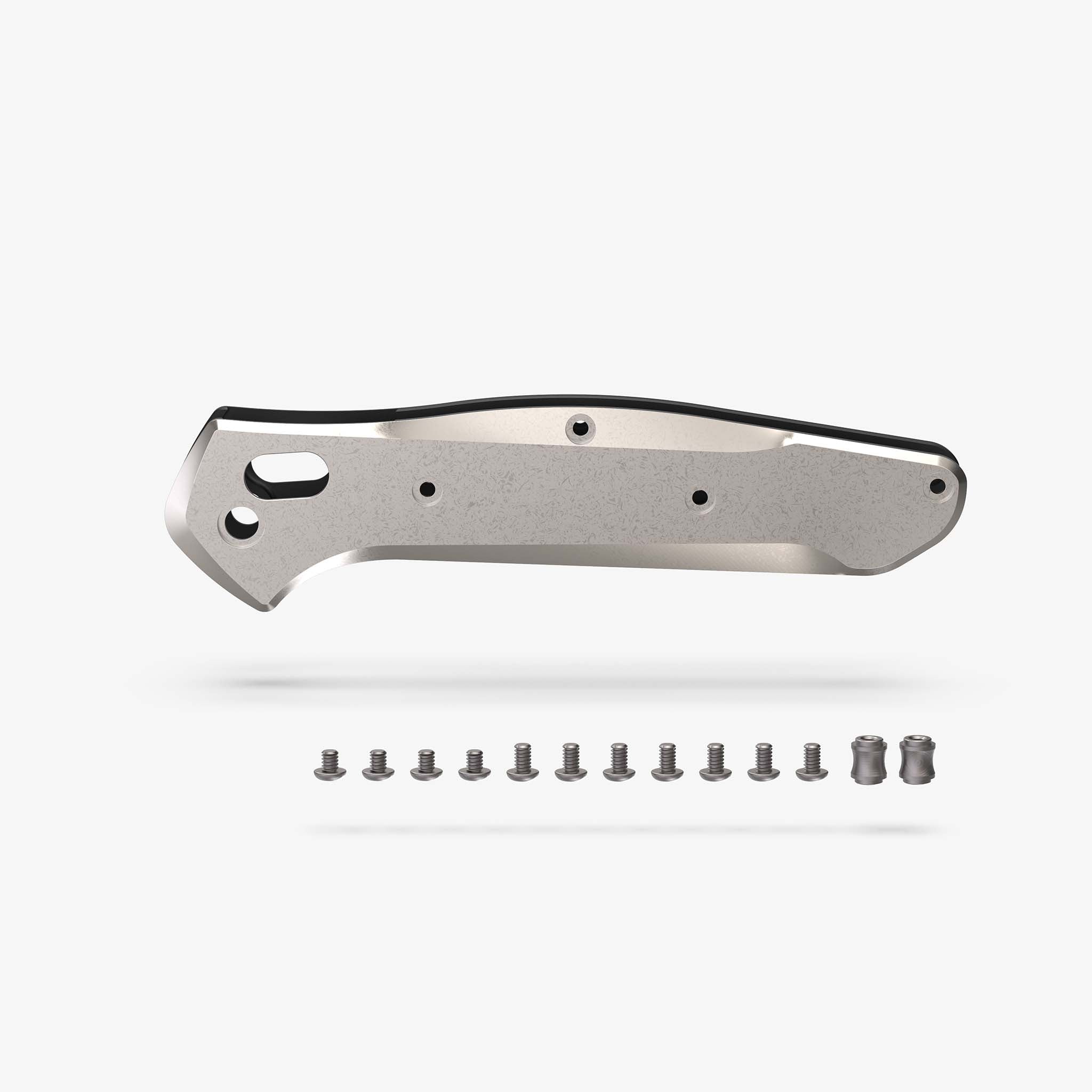 Titanium Radar Scales for Benchmade 940 Osborne Series-Titanium Stonewash