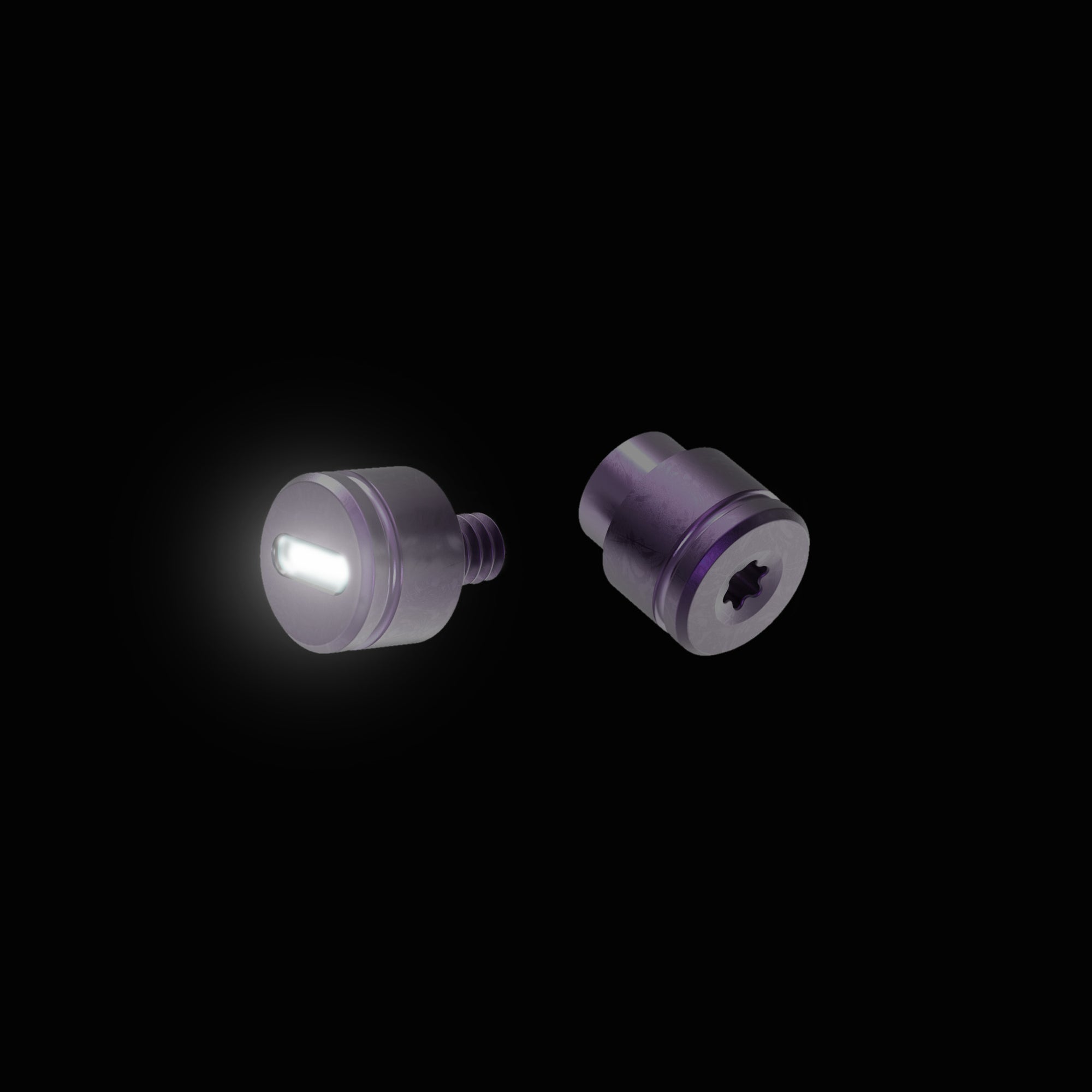 Tritium Titanium Thumbstud Kit for Benchmade Knives - Bugout - 940 - 945 - Griptilian-Purple Anodize