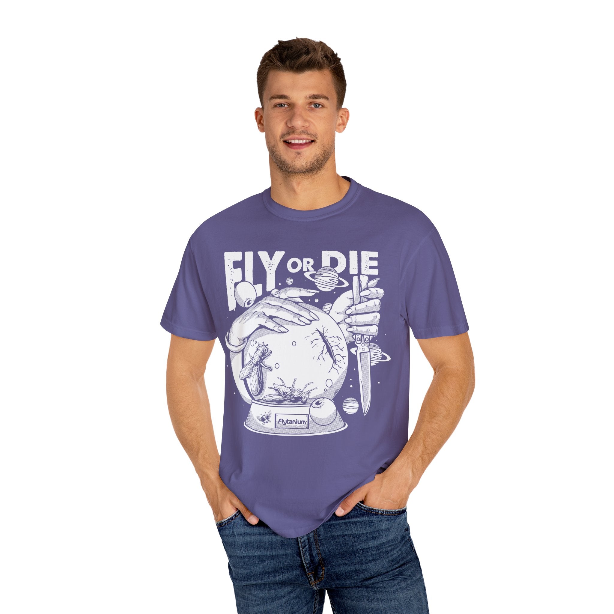 Flytanium - Fly or Die Graphic T-Shirt | White