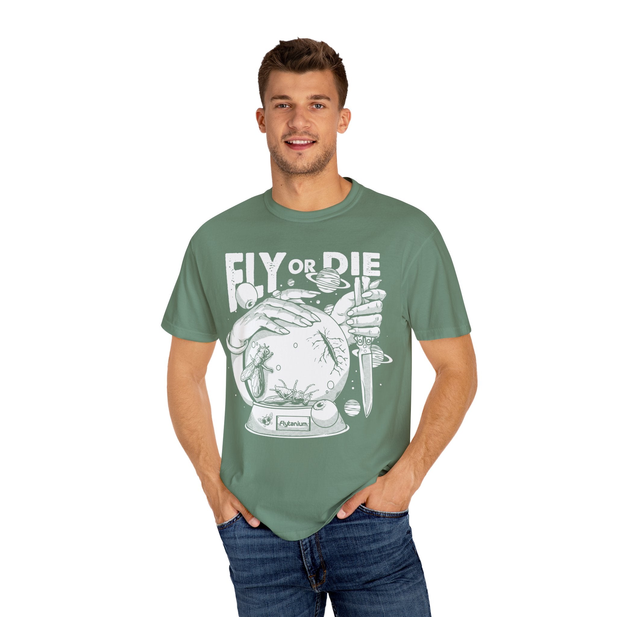 Flytanium - Fly or Die Graphic T-Shirt | White