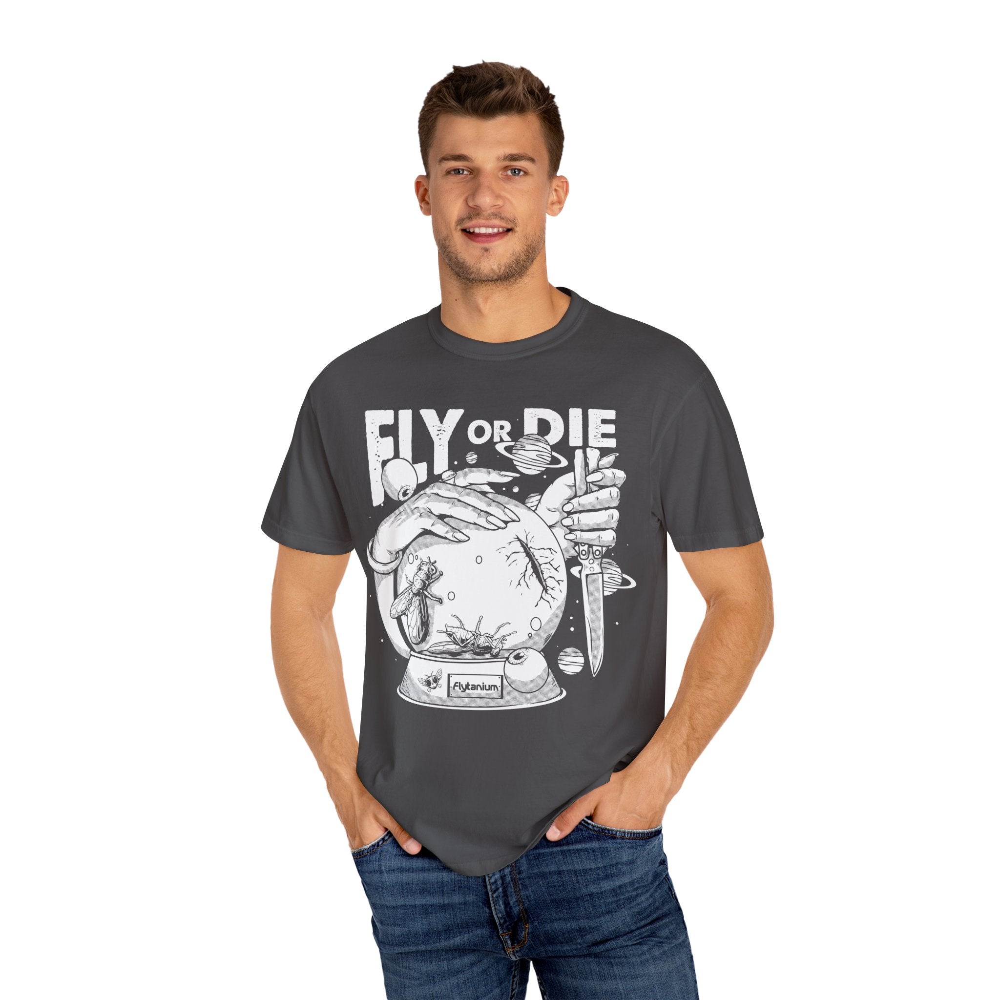 Flytanium - Fly or Die Graphic T-Shirt | White