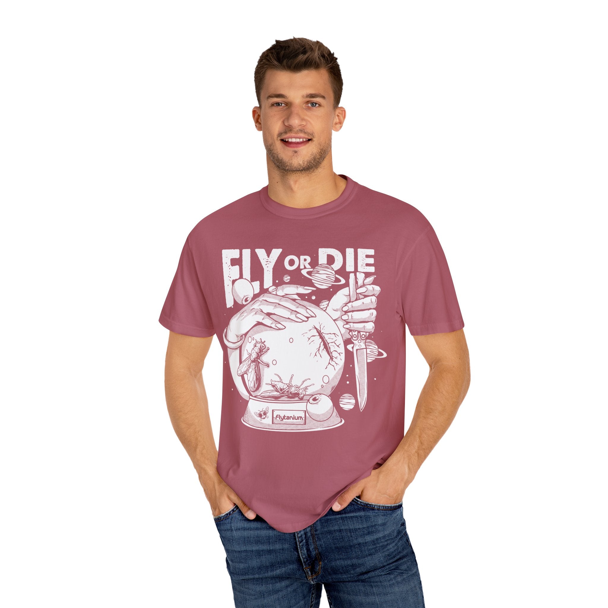 Flytanium - Fly or Die Graphic T-Shirt | White