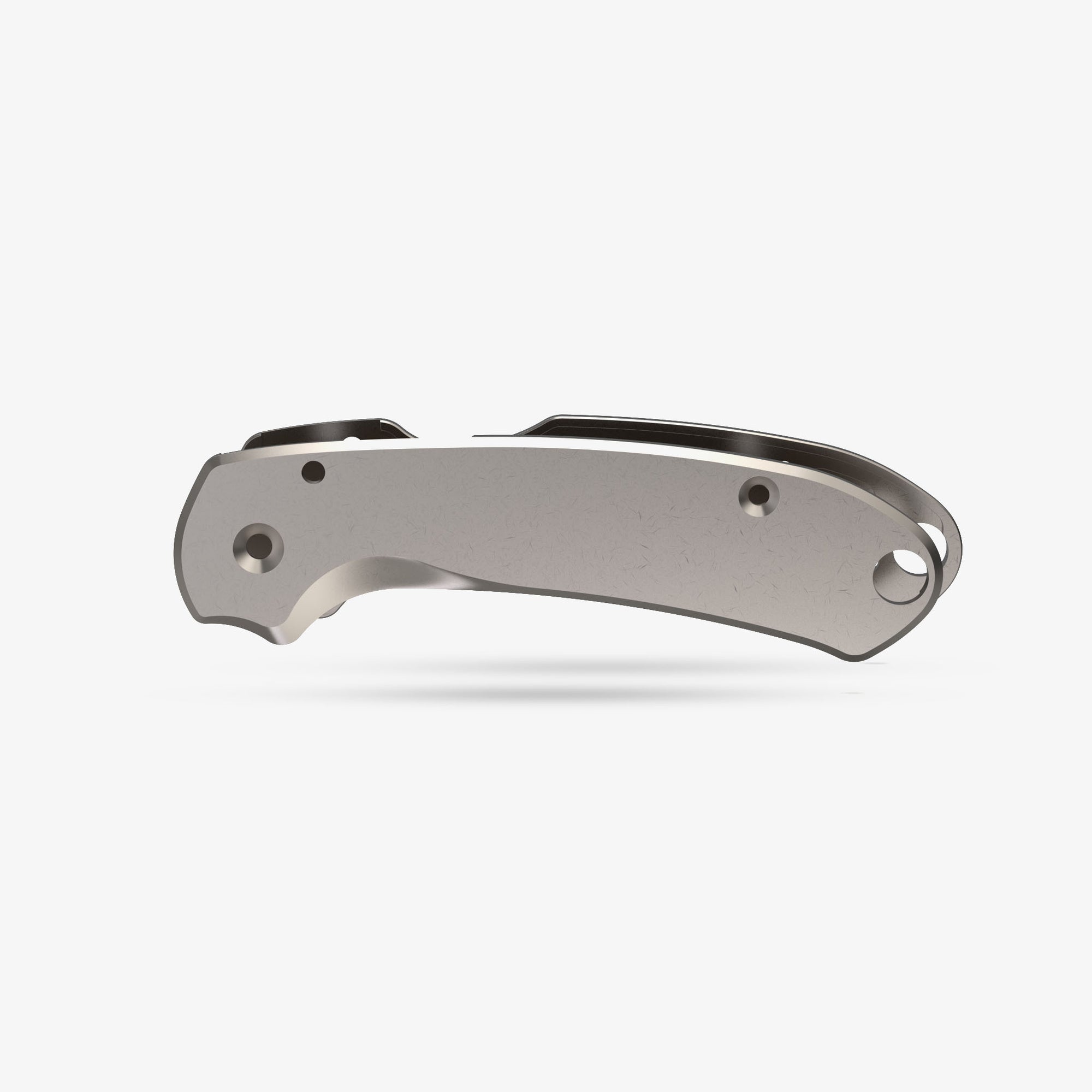 Skinny Titanium Scales for Spyderco Para 3 Knife-Titanium Stonewash