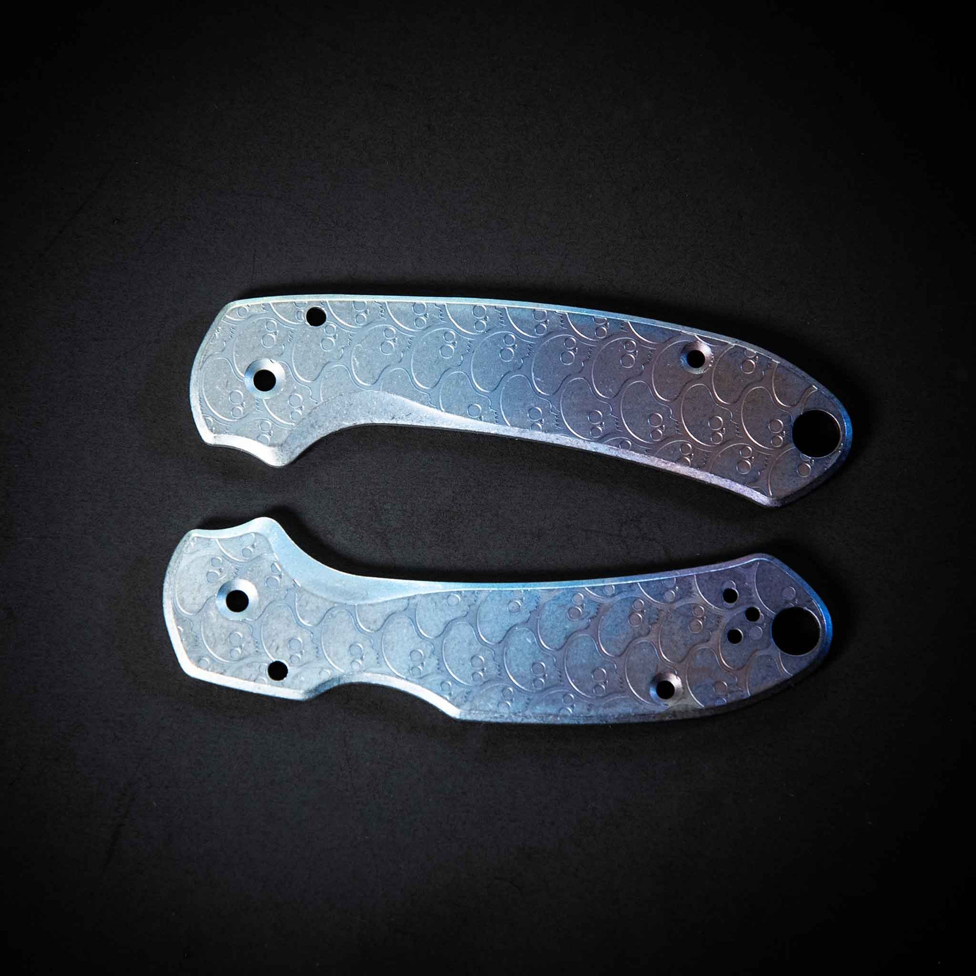 Flytanium X PLAYGE - Cold Fade Ano Titanium Scales for Spyderco Para 3