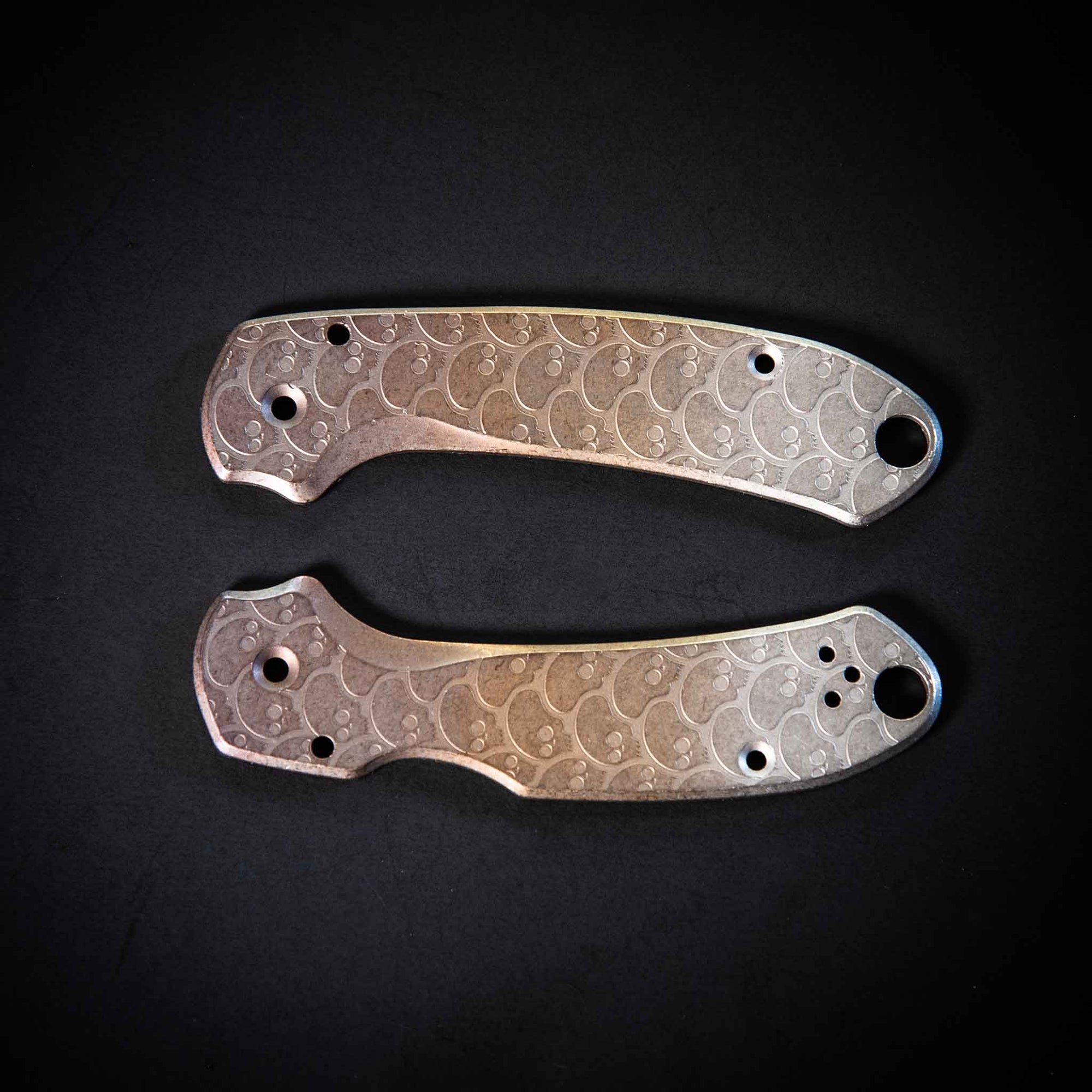 Flytanium X PLAYGE - Warm Fade Ano Titanium Scales for Spyderco Para 3