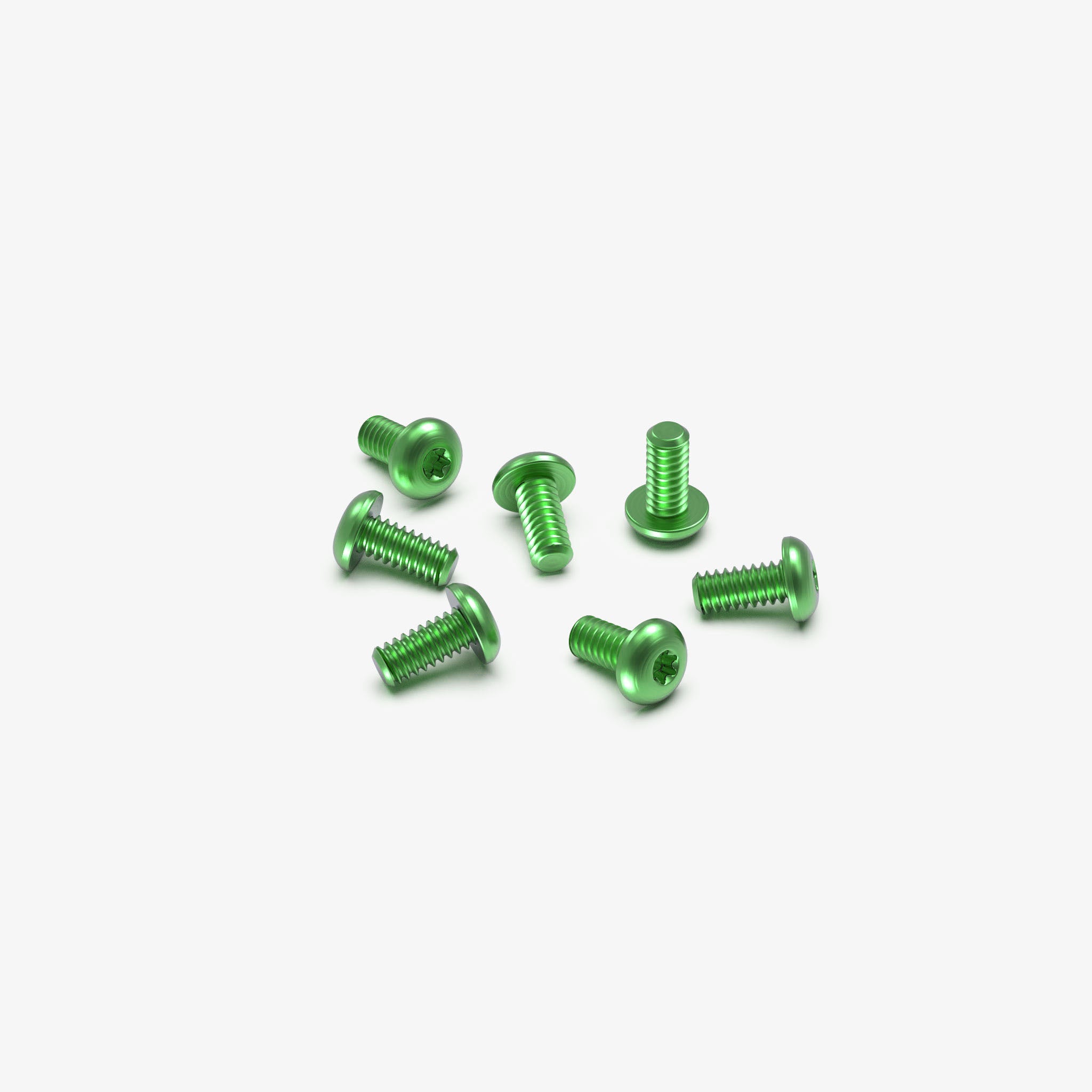 Set of 7 Titanium Body Screws for 51, 6X and 32-Hardware-Benchmade-Green Anodize-Flytanium
