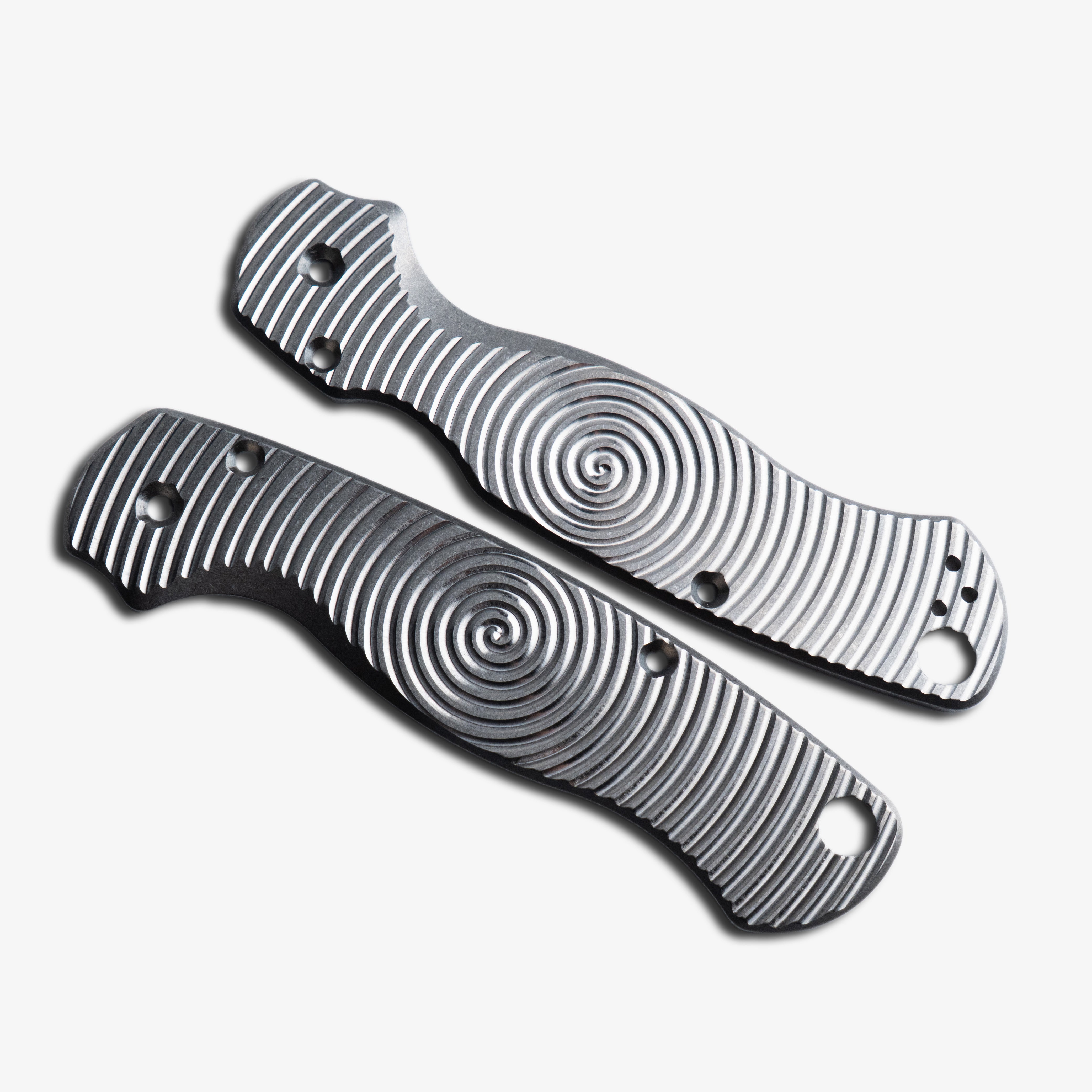 Milled Titanium Scales for Spyderco Paramilitary 2 Knife