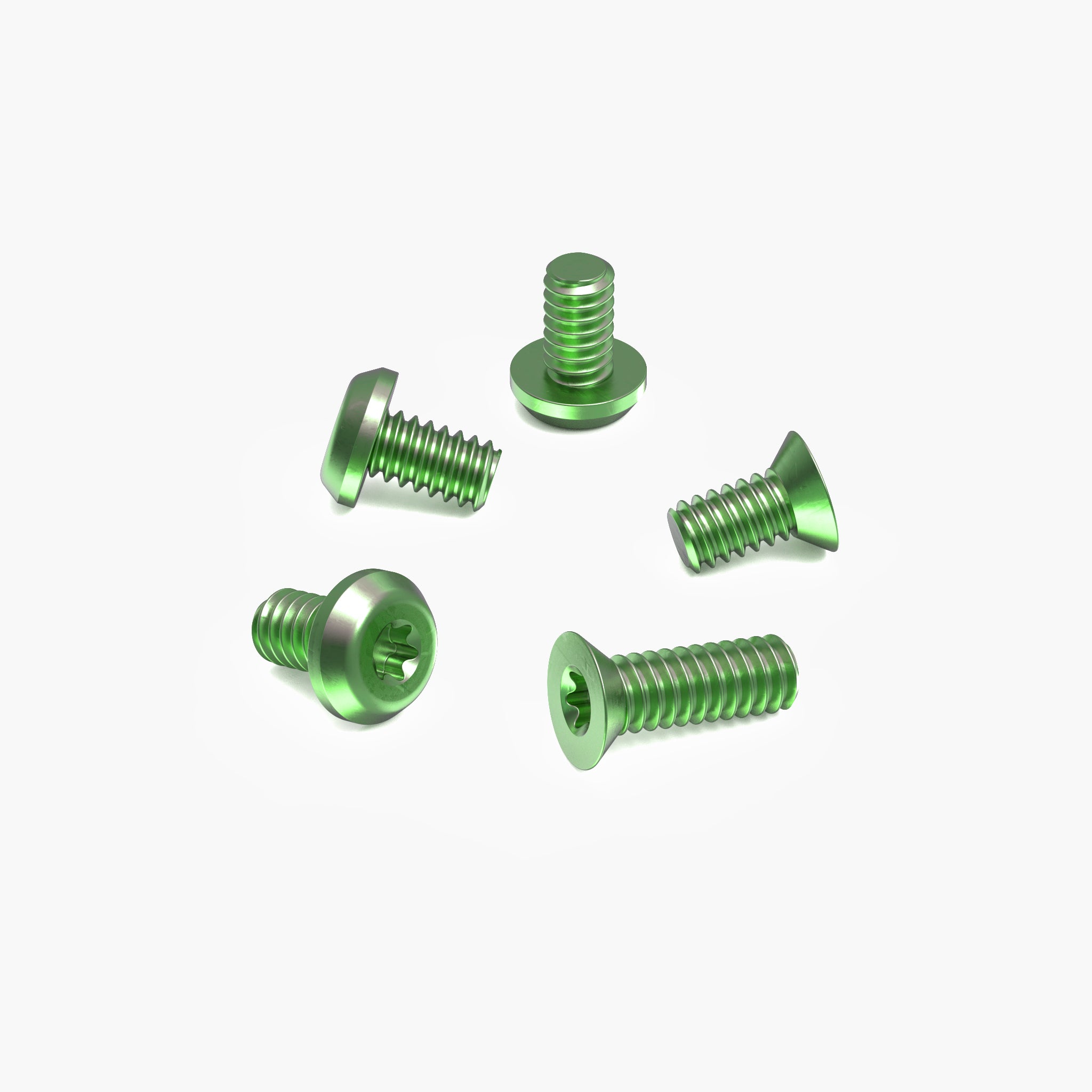 Arcade® Titanium Body Screw Set-Hardware-Flytanium-Green Anodize-Flytanium