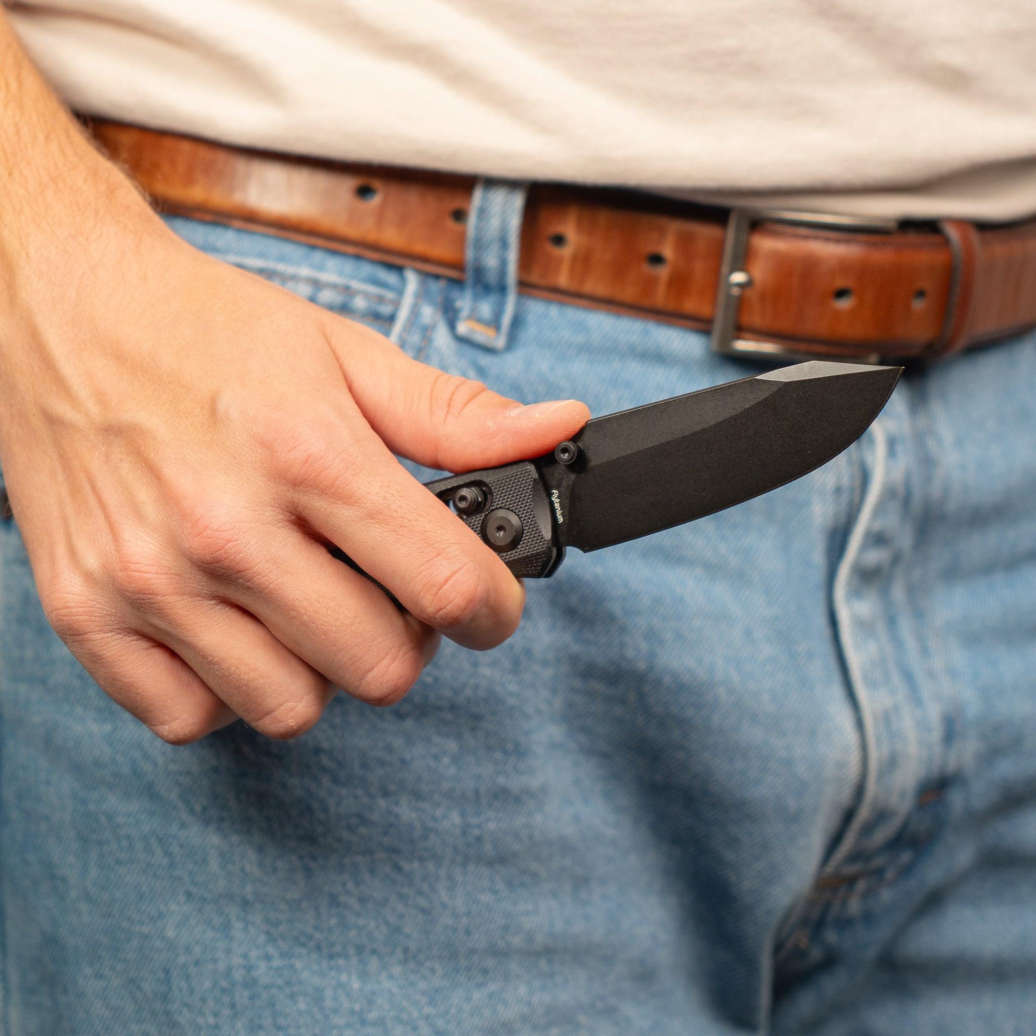 BEEF™ - Pitch Black-Pocket Knife-Flytanium-Flytanium