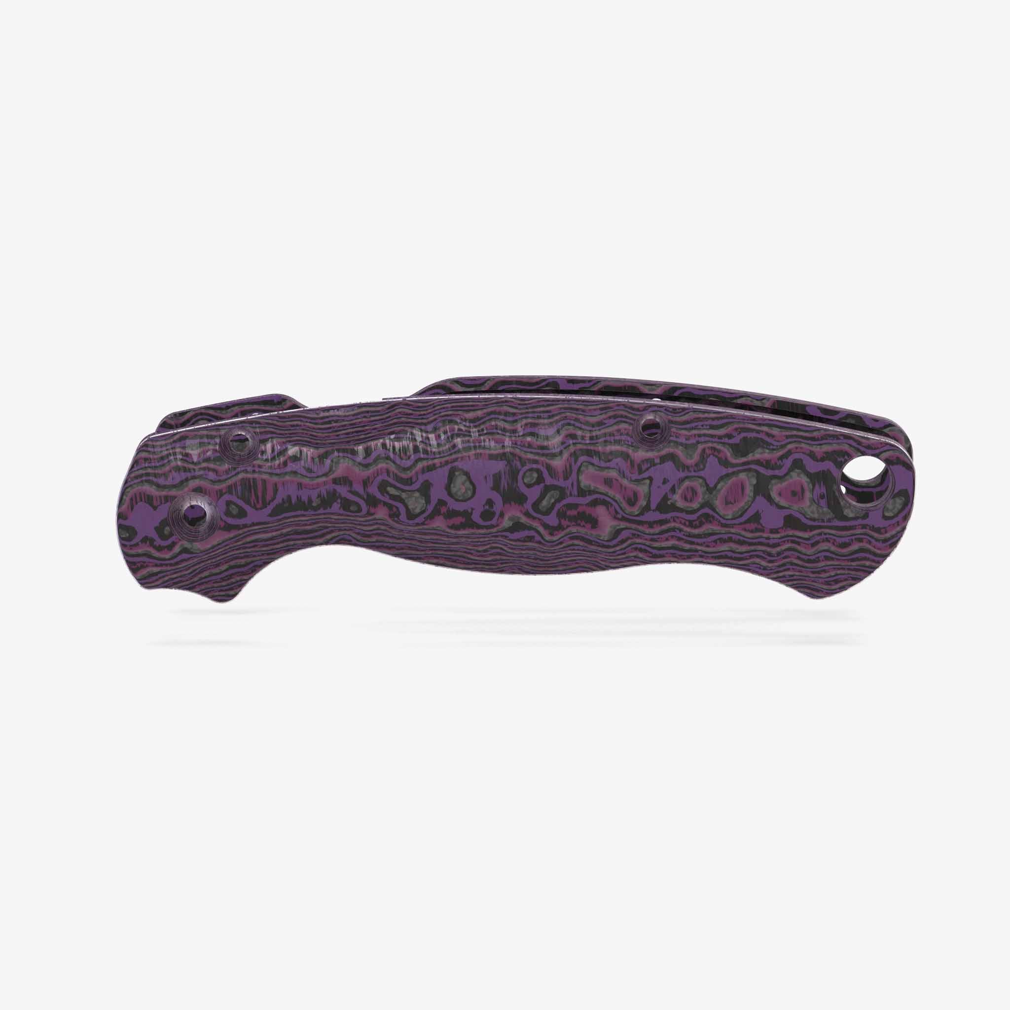Carbon Fiber Lotus Scales for Spyderco Paramilitary 2 Knife-Scales-Spyderco-Purple Haze-Flytanium