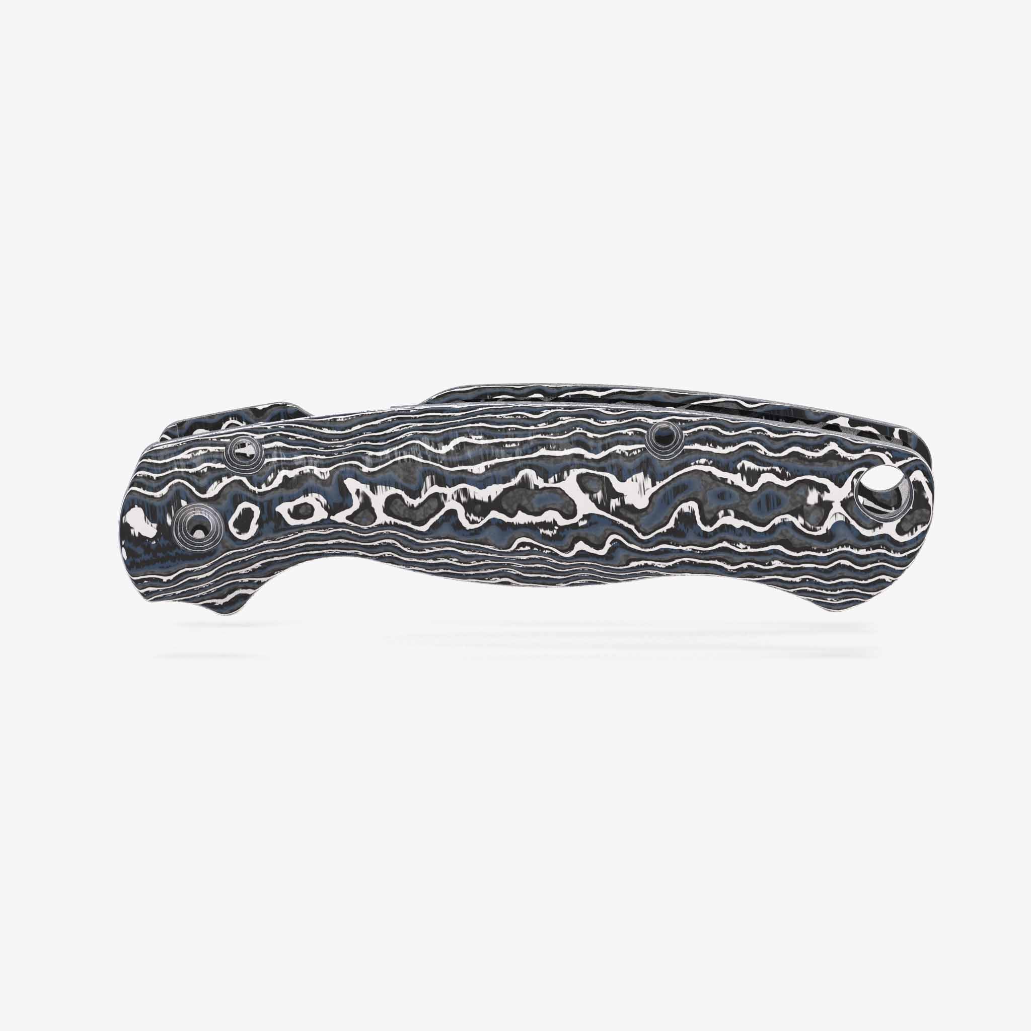 Carbon Fiber Lotus Scales for Spyderco Paramilitary 2 Knife-Scales-Spyderco-White Storm-Flytanium