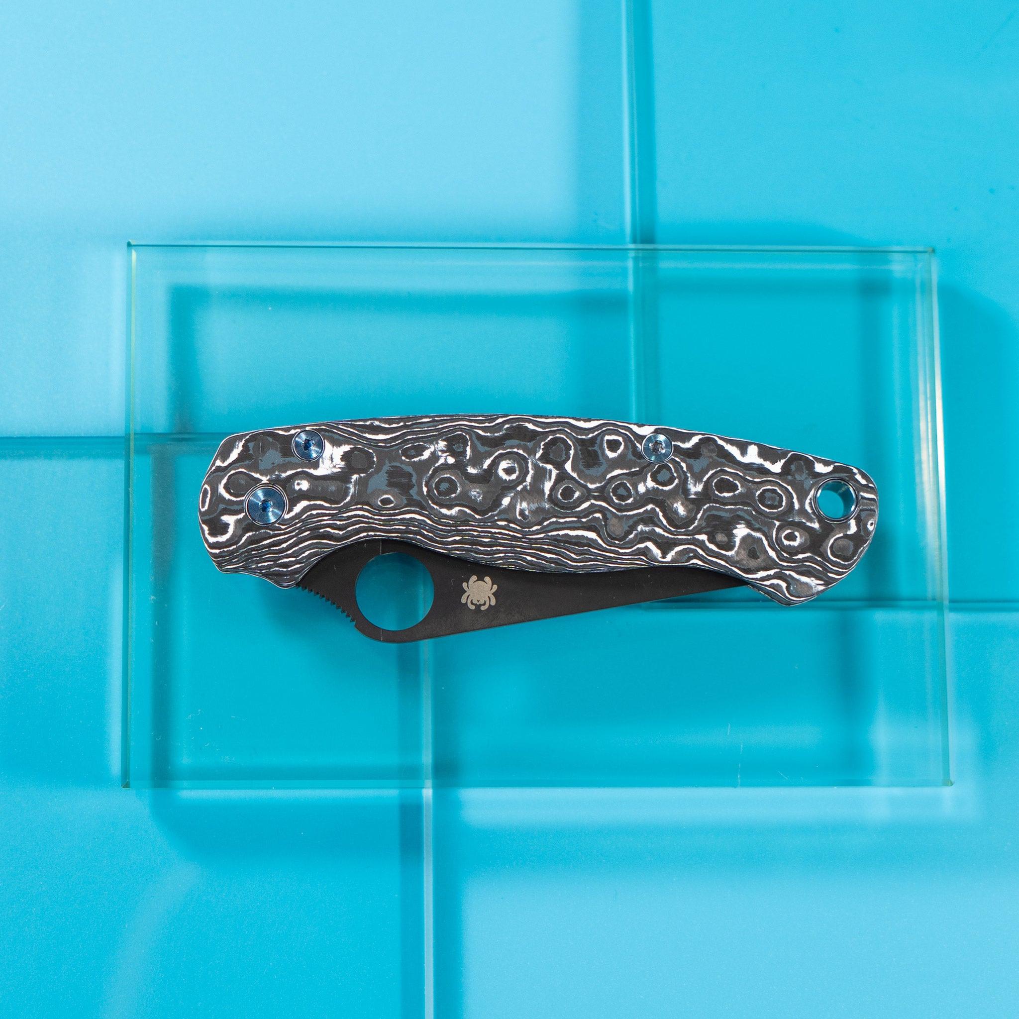 Carbon Fiber Lotus Scales for Spyderco Paramilitary 2 Knife-Scales-Spyderco-Flytanium