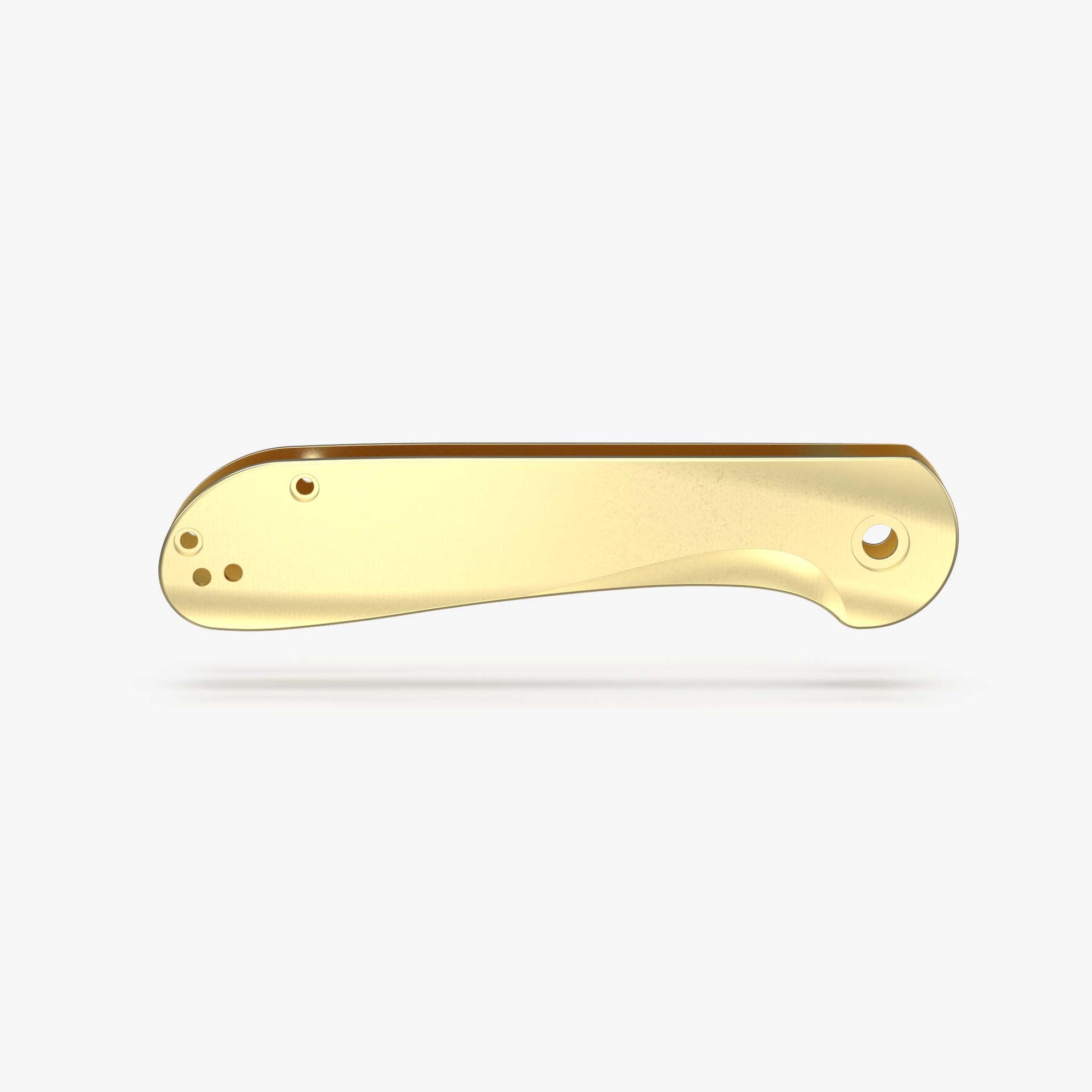 Contoured Brass Scales for CIVIVI Elementum Button Lock Knife-Brass Stonewash