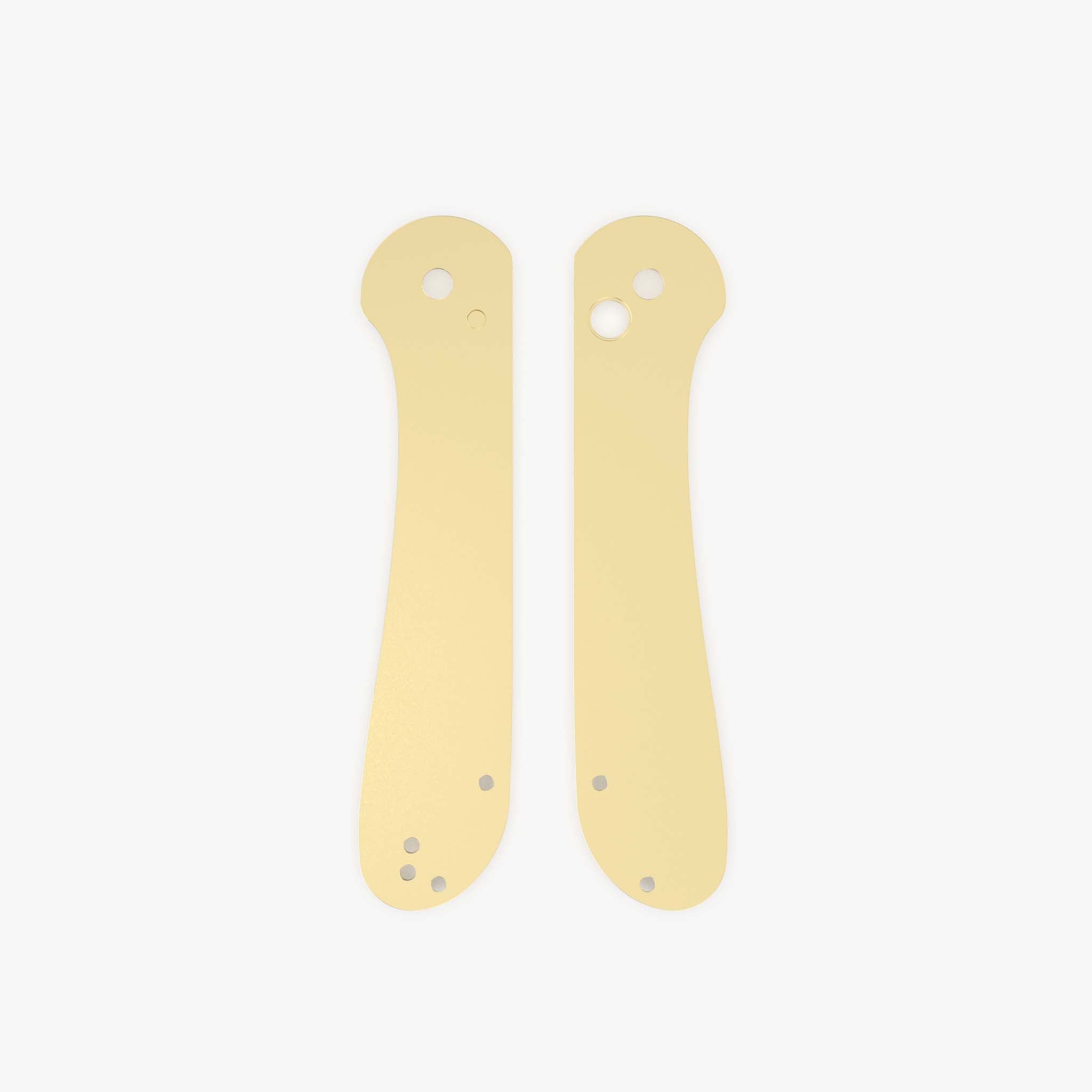 Contoured Brass Scales for CIVIVI Elementum Button Lock Knife-Brass Stonewash