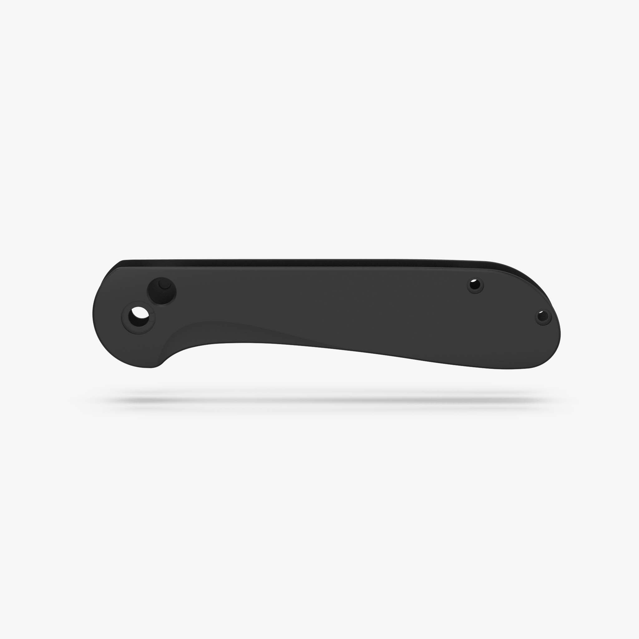 Contoured Titanium Scales for CIVIVI Elementum Button Lock Knife-Titanium Black