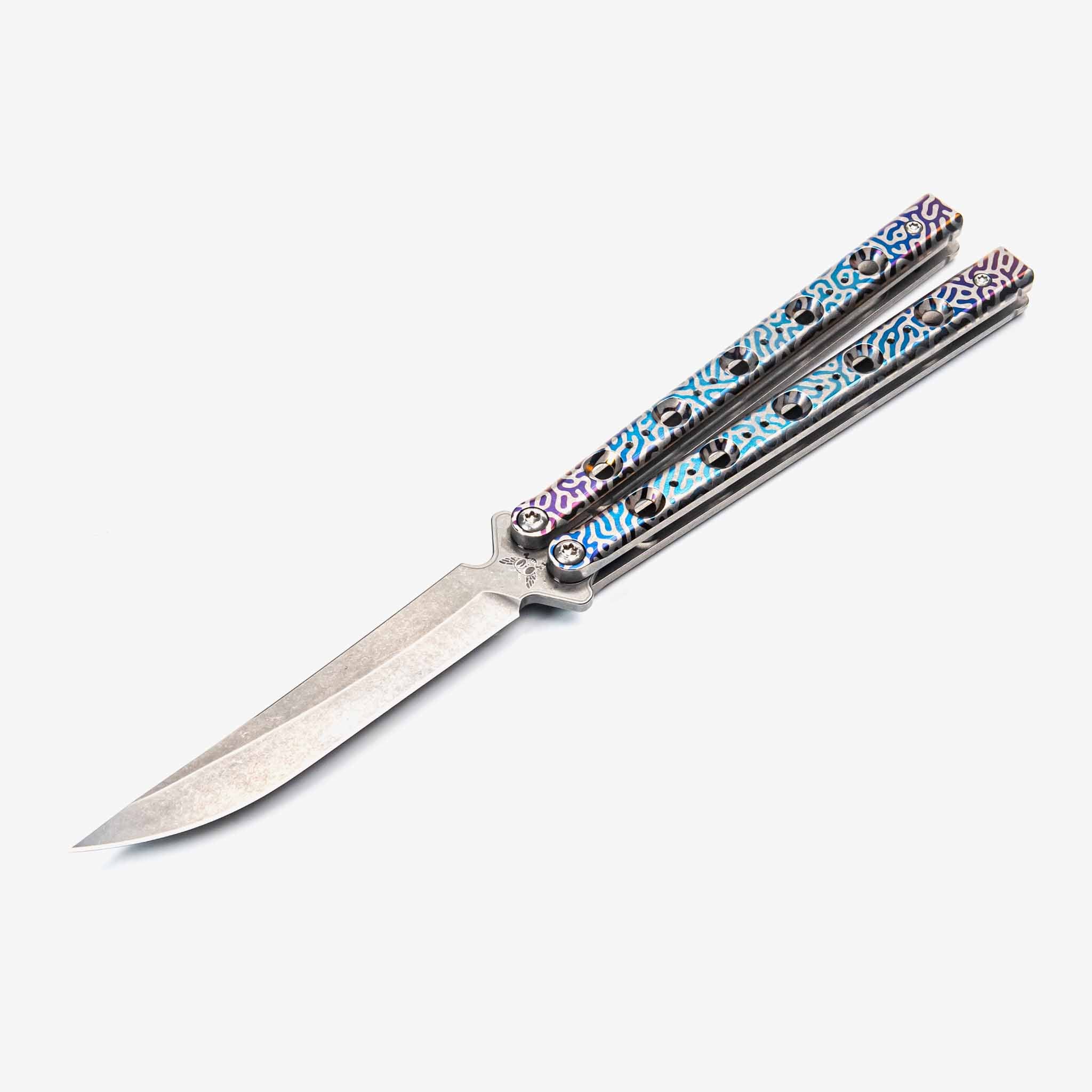 FLY One - Titanium Balisong-Balisong Knife-Flytanium USA-Multi Braincoral 112-Flytanium