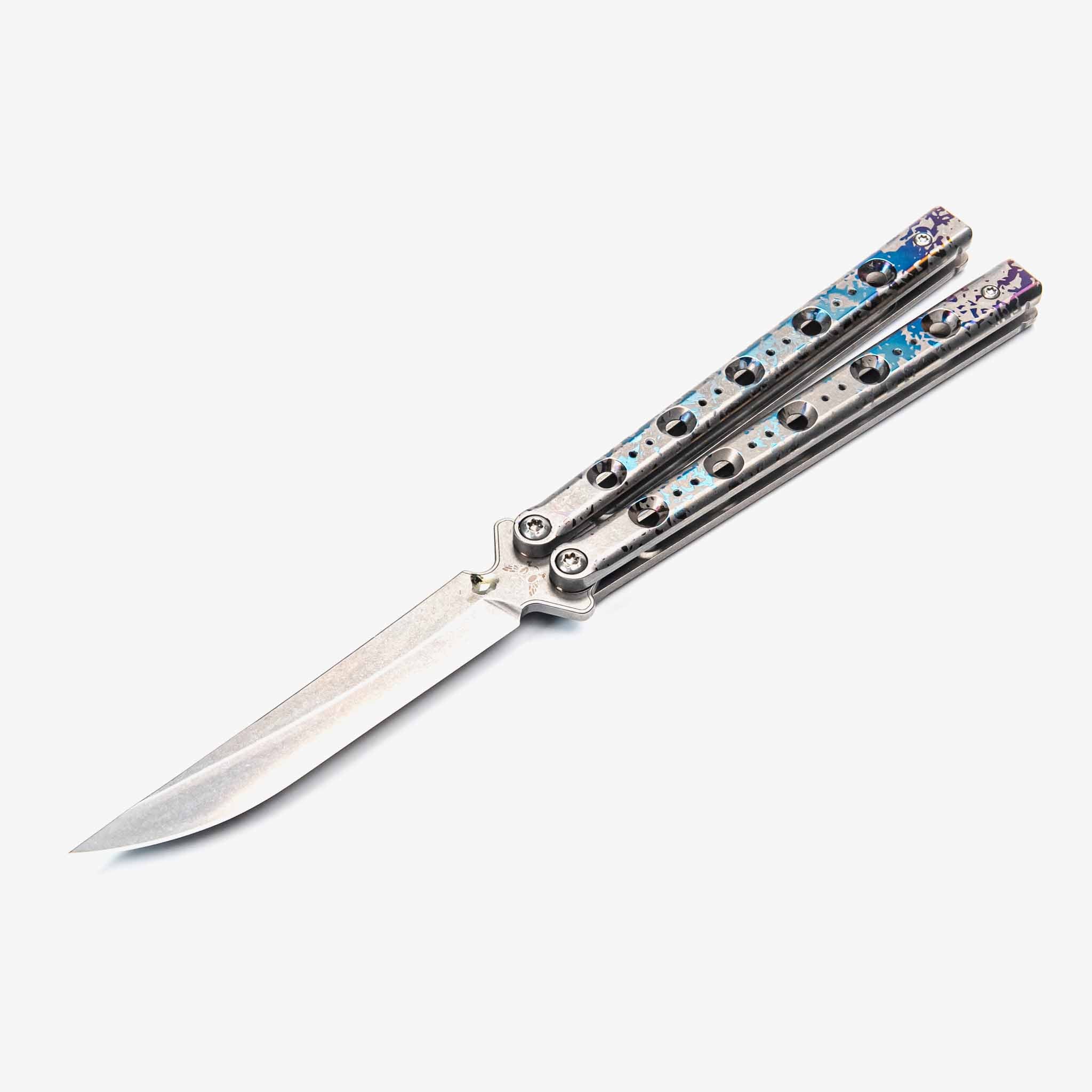 FLY One - Titanium Balisong-Balisong Knife-Flytanium USA-Multi Fade 114-Flytanium