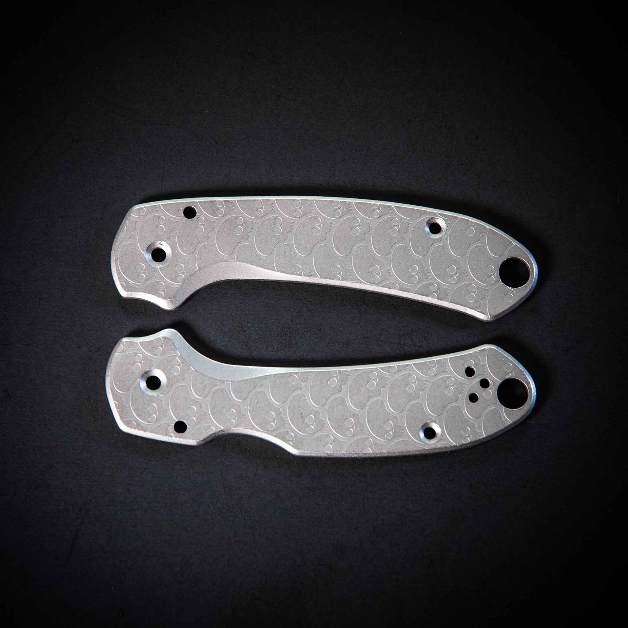 Flytanium X PLAYGE - Stonewash Titanium Scales for Spyderco Para 3-Scales-Flytanium-Titanium Stonewash-Flytanium