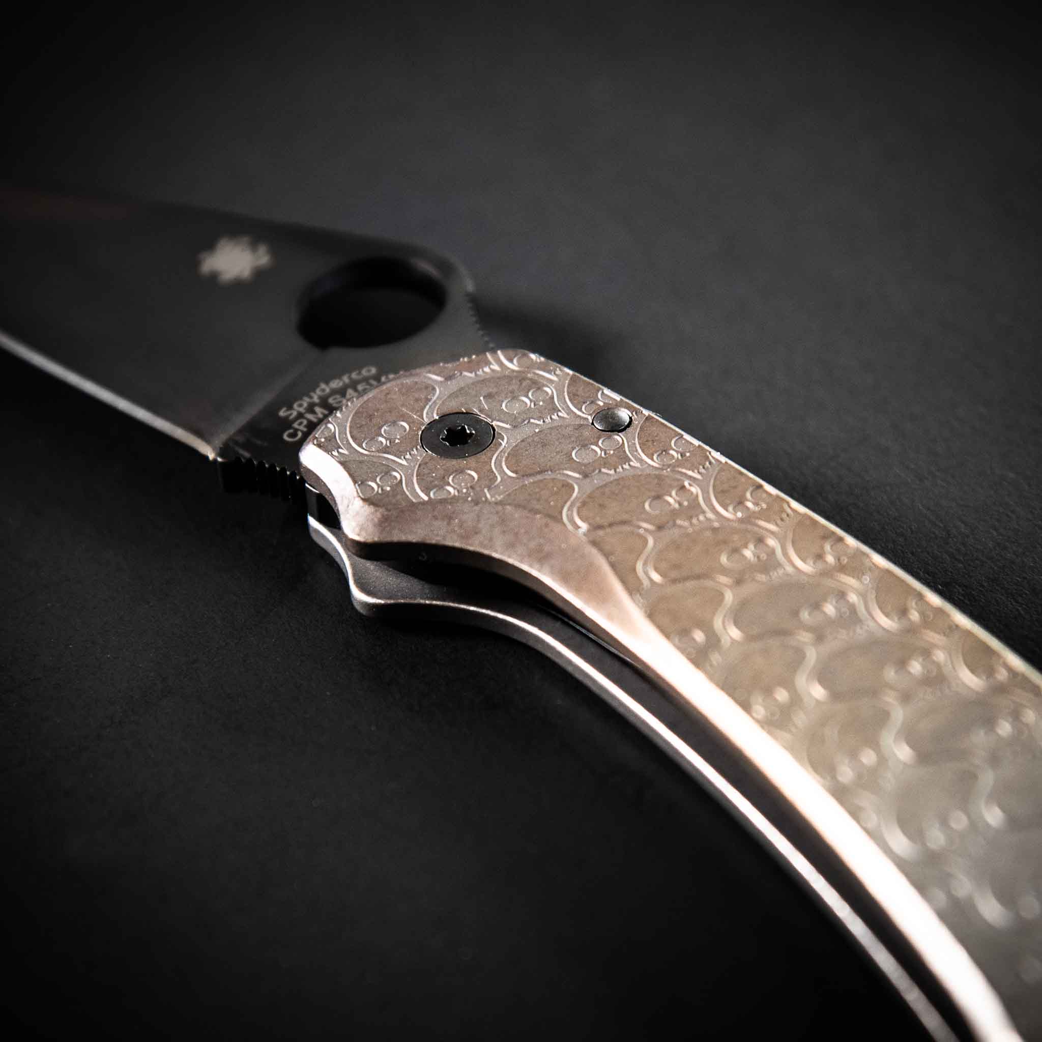 Flytanium X PLAYGE - Warm Fade Ano Titanium Scales for Spyderco Para 3-Scales-Flytanium-Flytanium