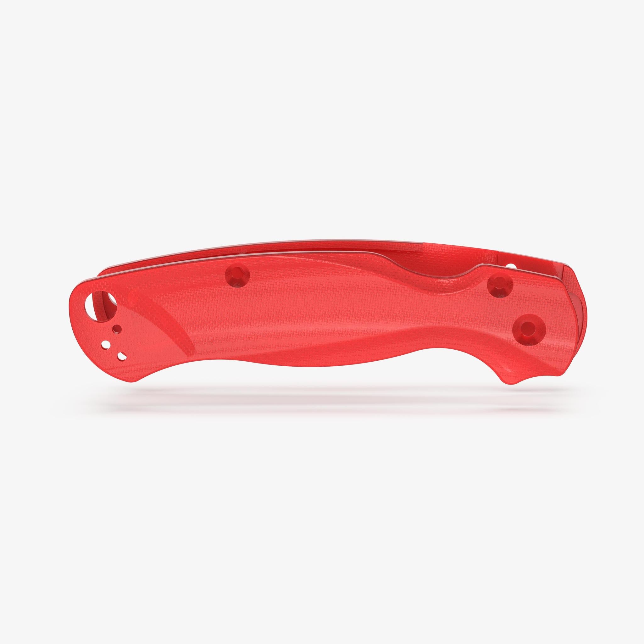 G-10 Lotus Scales for Spyderco Paramilitary 2-Scales-Spyderco-Fire Red-Flytanium
