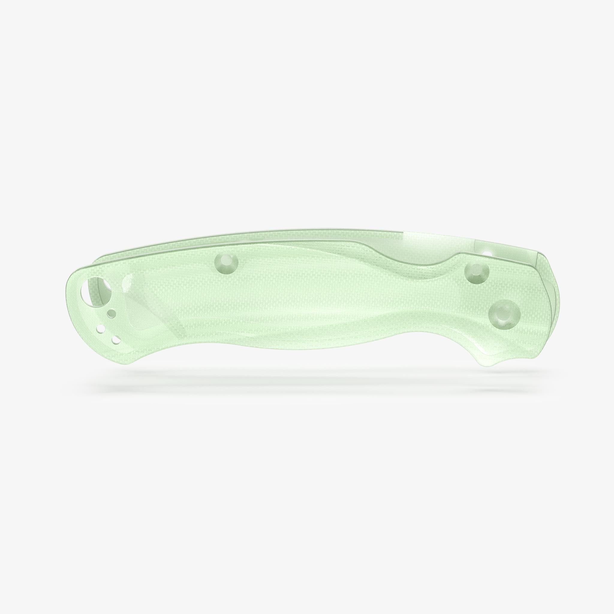 G-10 Lotus Scales for Spyderco Paramilitary 2-Scales-Spyderco-Natural Jade-Flytanium
