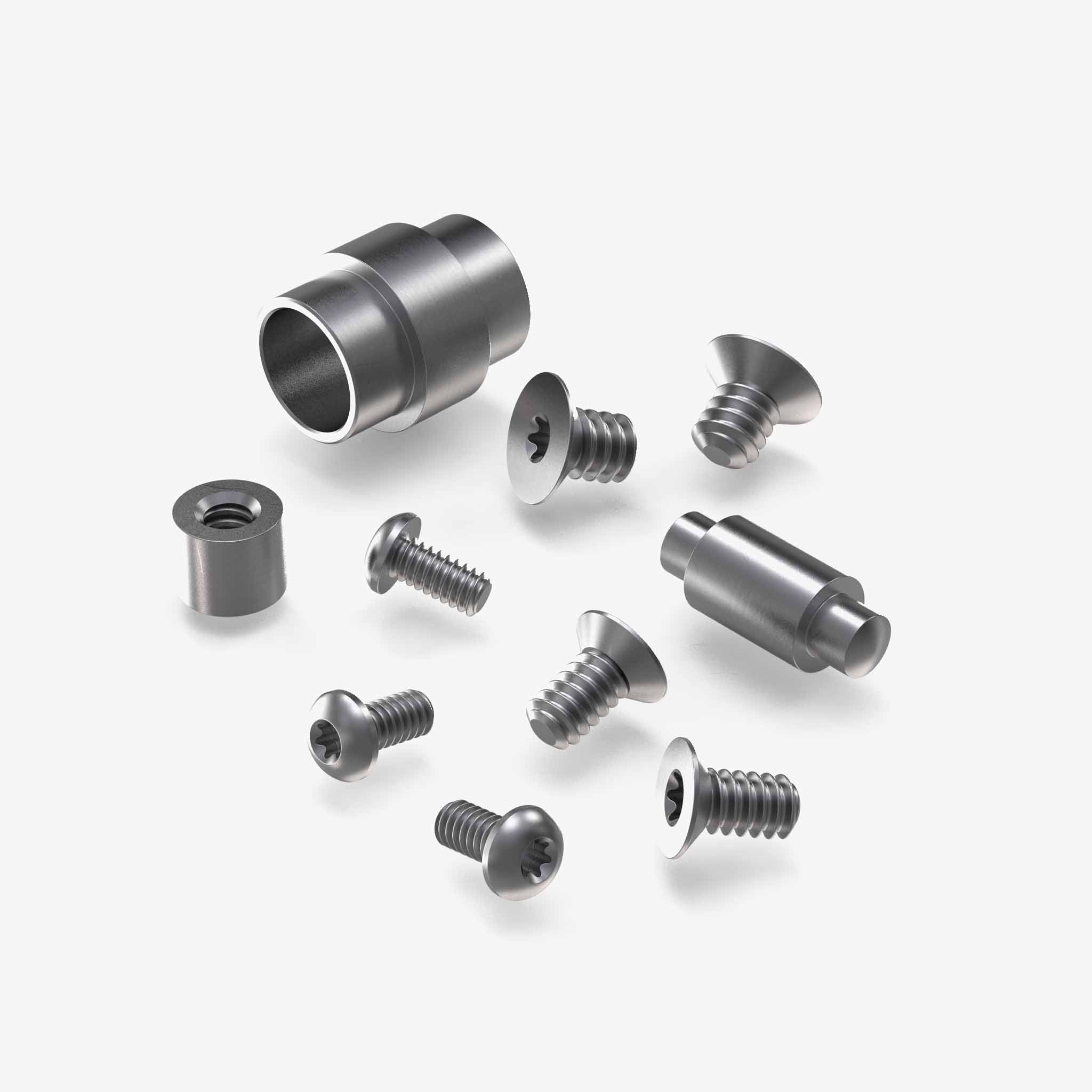 Hardware Kit - Steel - Spyderco Para 3-Hardware-Spyderco-Satin-Flytanium