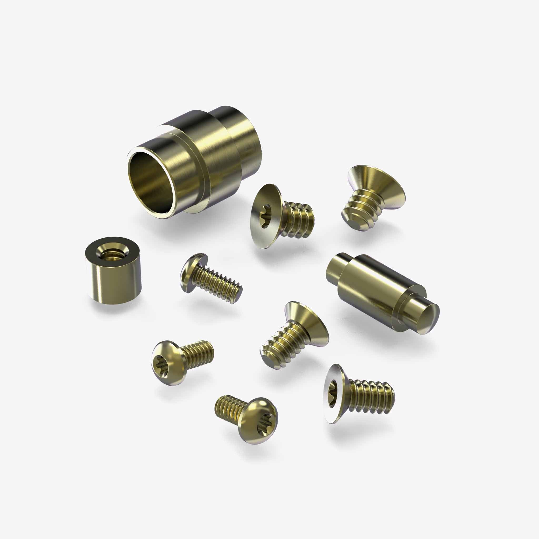 Hardware Kit - Titanium - Spyderco Para 3-Hardware-Spyderco-Gold Anodize-Flytanium