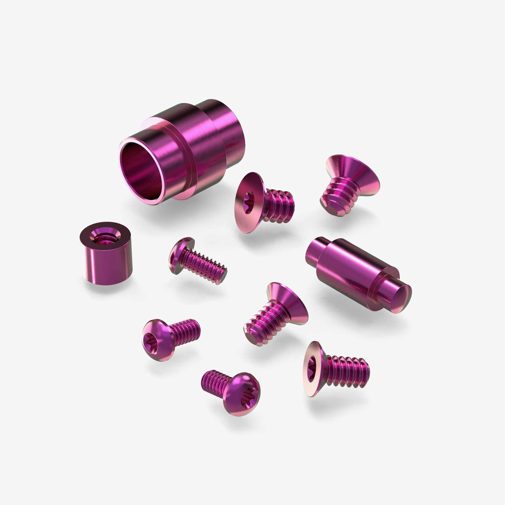 Hardware Kit - Titanium - Spyderco Para 3-Hardware-Spyderco-Magenta Anodize-Flytanium