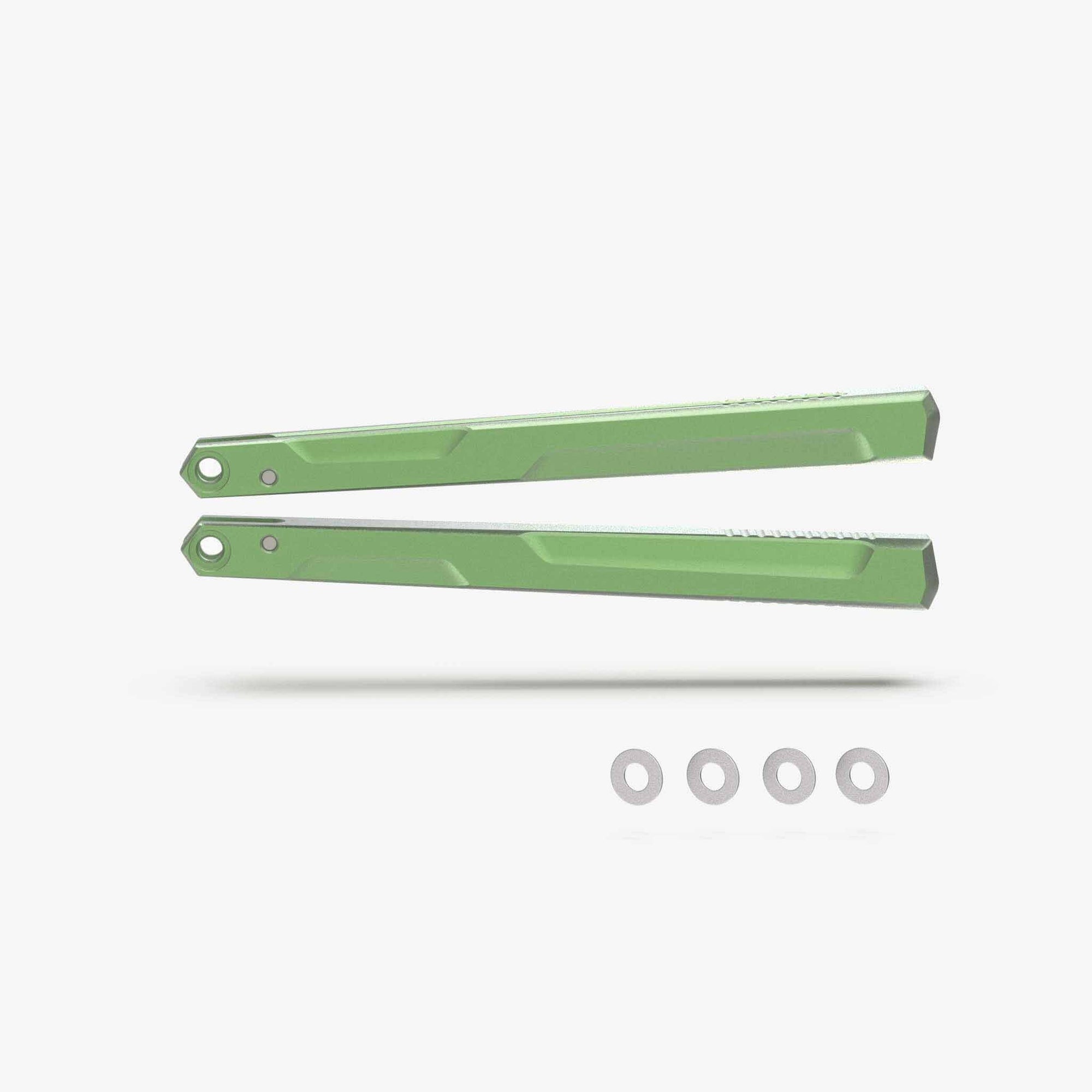 Aluminum v1.5 Handles for the Kershaw Lucha Balisong-Spring Green