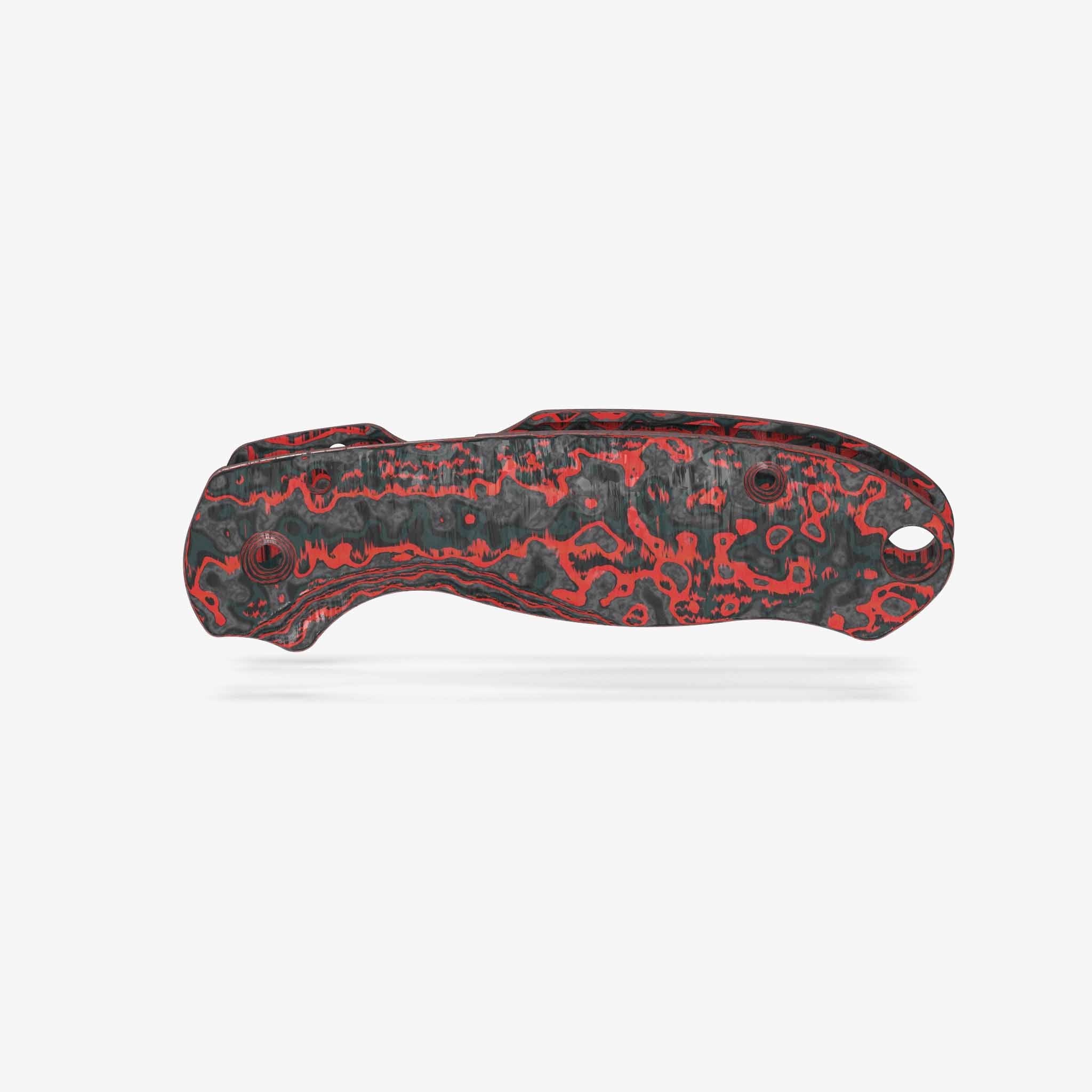 Lotus Scales - Carbon Fiber - Spyderco Para 3-Scales-Flytanium-Lava Flow-Flytanium