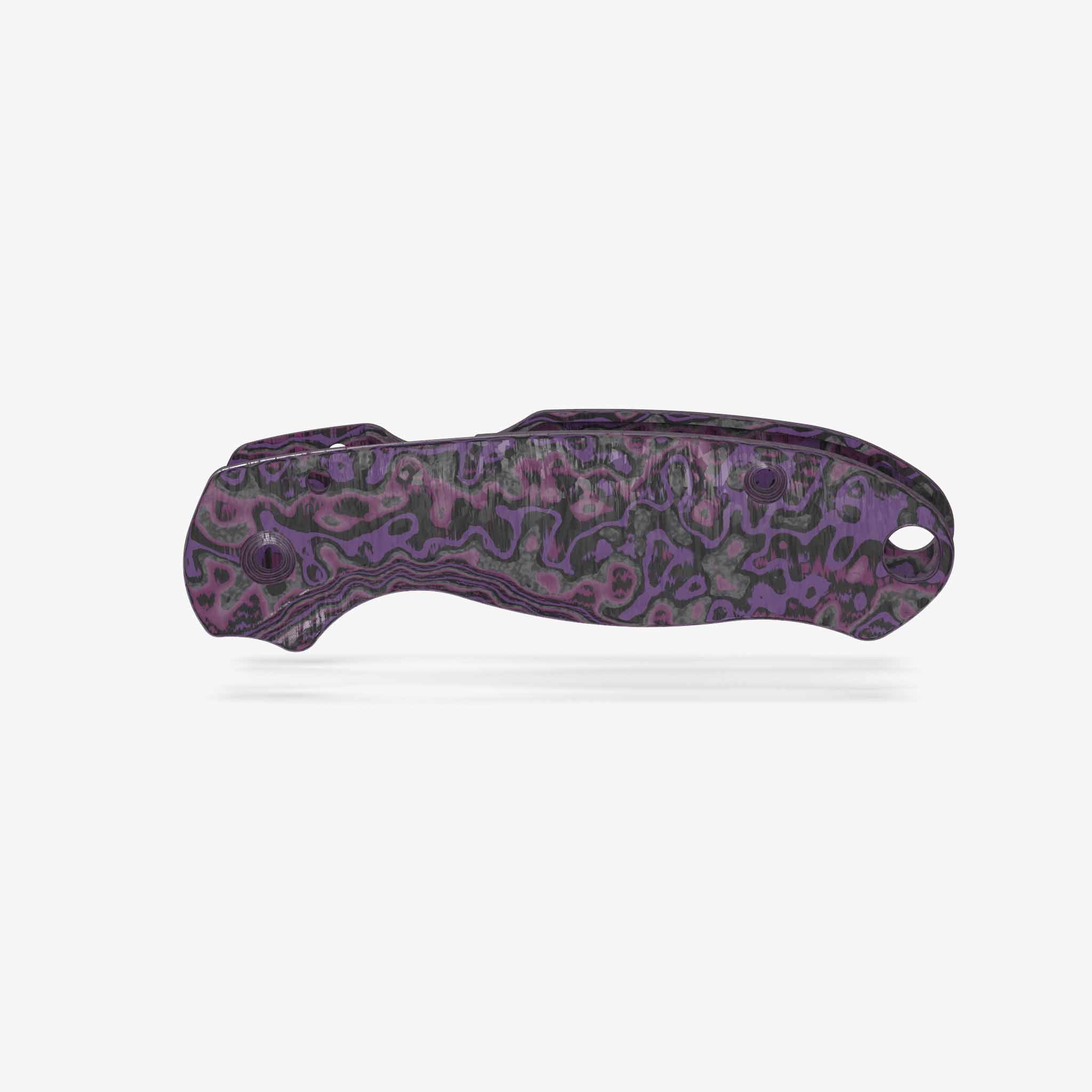 Lotus Scales - Carbon Fiber - Spyderco Para 3-Scales-Flytanium-Purple Haze-Flytanium