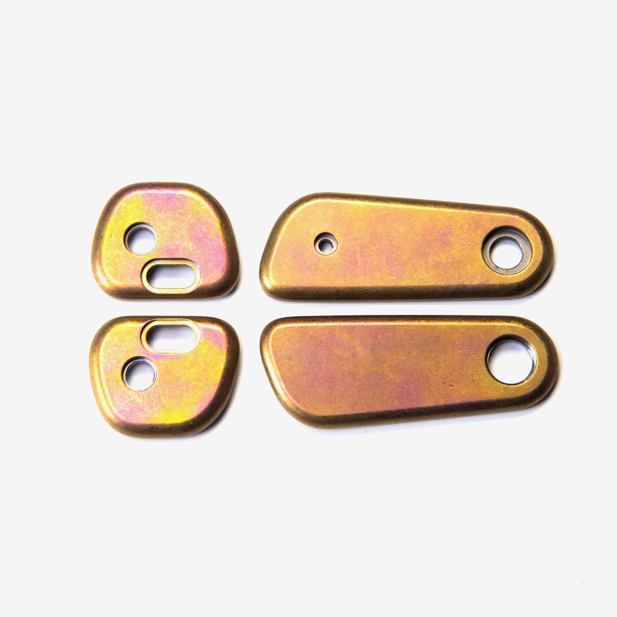 LTD Titanium Scales for James Brand Redstone Knife-Scales-The James Brand-Gold Anodize-Flytanium