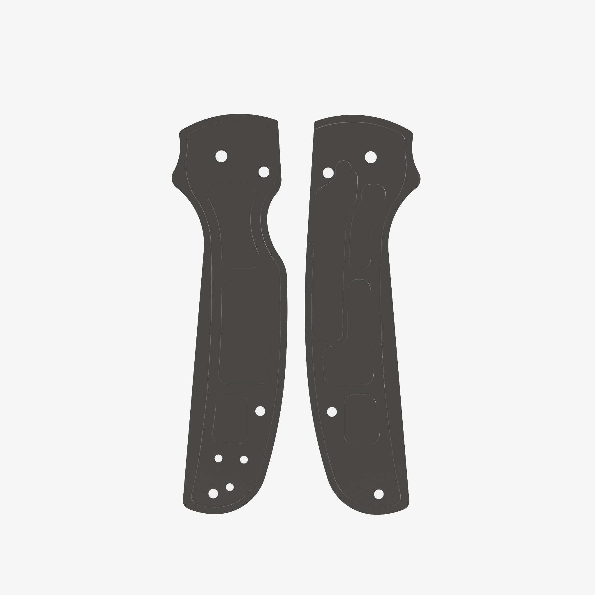 Titanium Lotus Scales for Spyderco Shaman