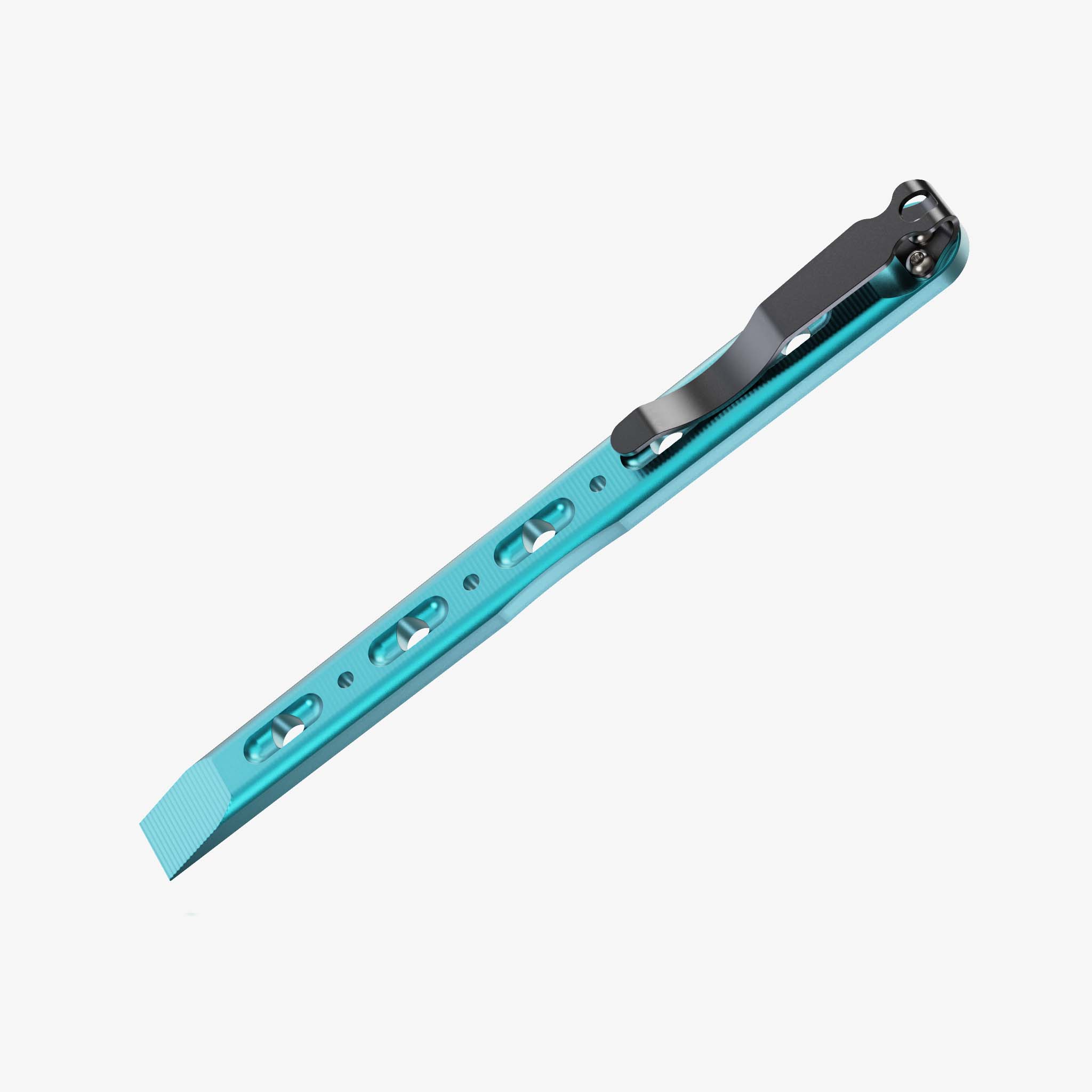 Tenor Prybar - Titanium-EDC Tool-Flytanium USA-Turquoise Anodize-Flytanium