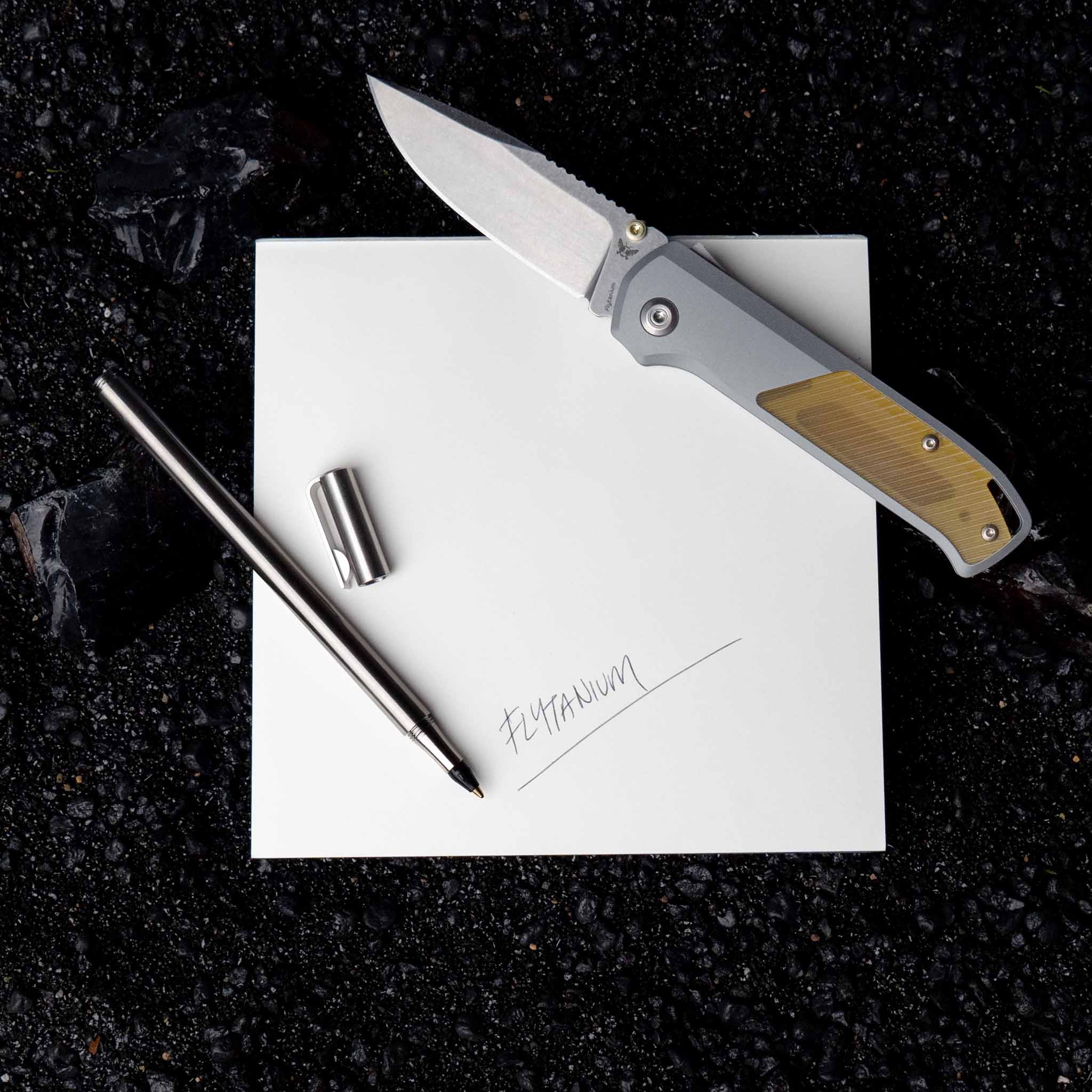 Ti Stic Pen Sleeve - Satin Titanium-Flytanium-Flytanium