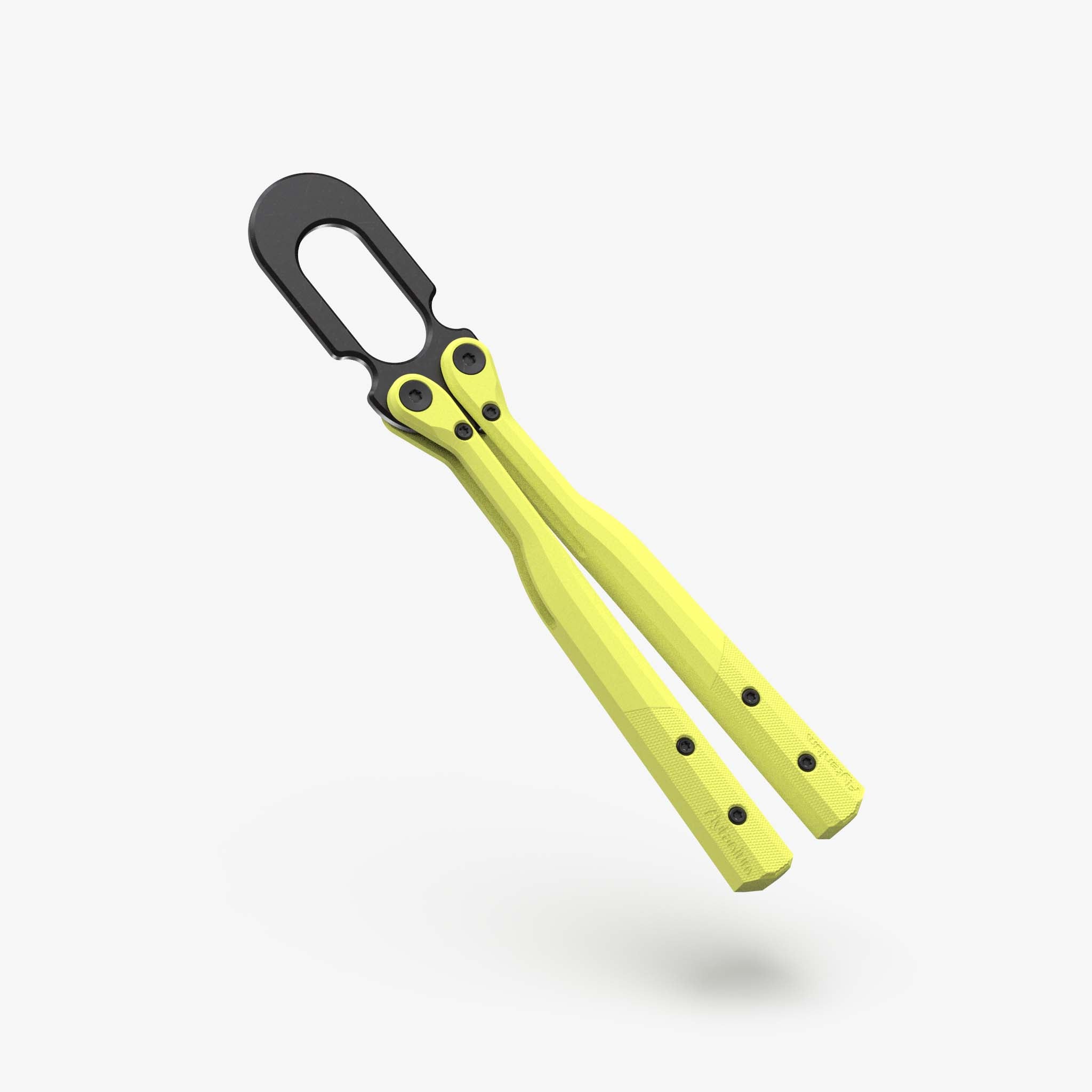 U.F.O. Flipping Object-Balisong Trainer-Flytanium-Starship Yellow-Flytanium