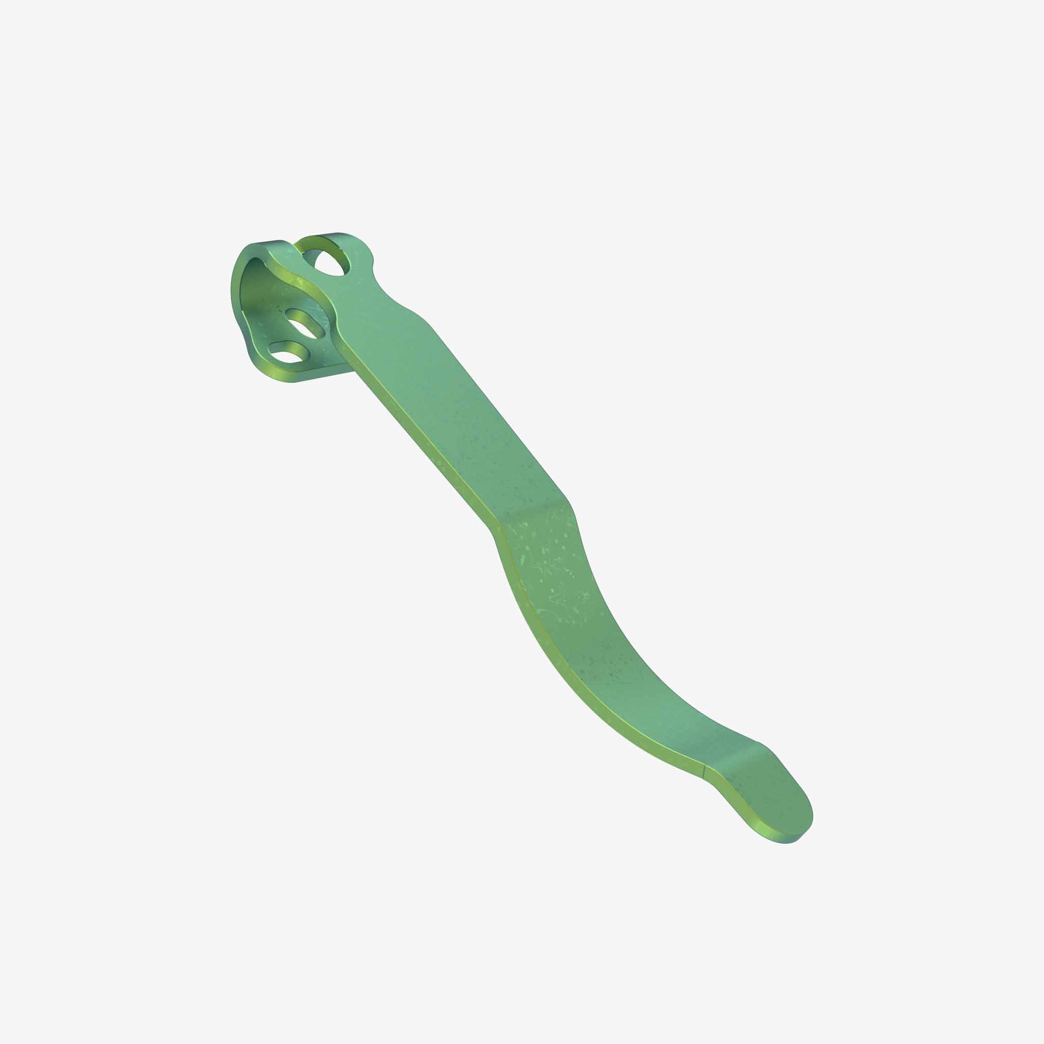 Universal Titanium Pocket Clip-Pocket Clip-Flytanium-Long (2.25")-Green Anodize-Flytanium
