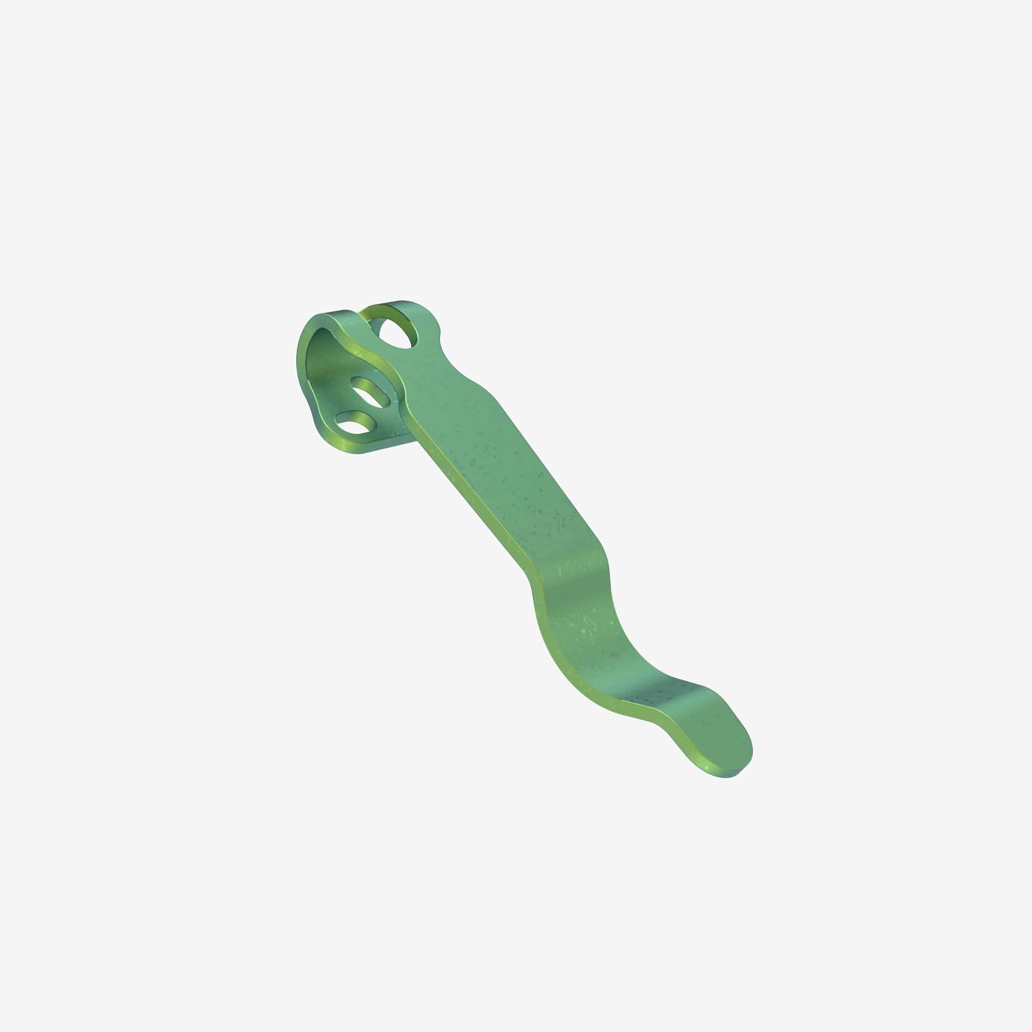 Universal Titanium Pocket Clip-Pocket Clip-Flytanium-Short (1.75")-Green Anodize-Flytanium