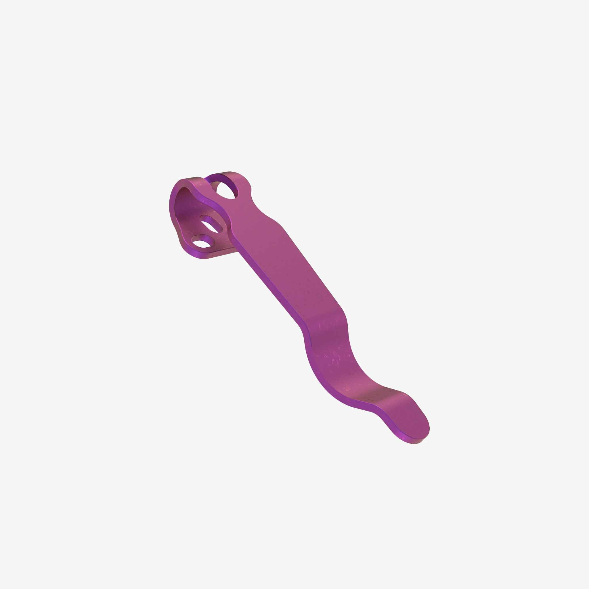 Universal Titanium Pocket Clip-Pocket Clip-Flytanium-Short (1.75")-Magenta Anodize-Flytanium